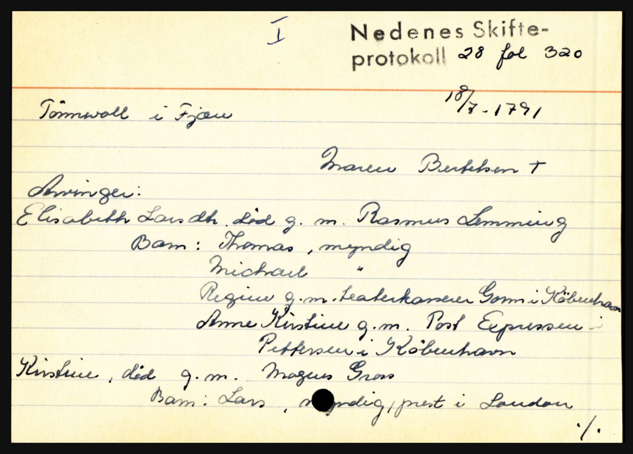 Nedenes sorenskriveri før 1824, AV/SAK-1221-0007/H, p. 31865