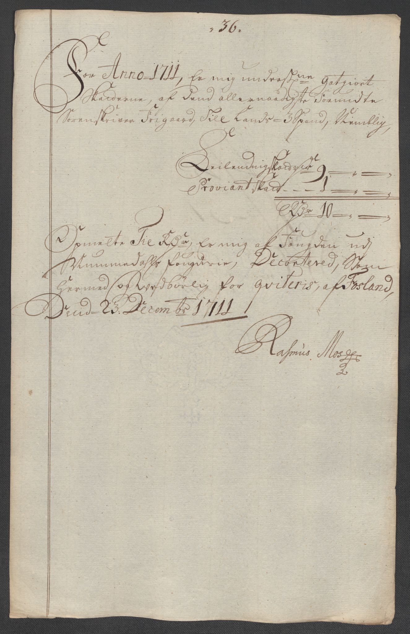 Rentekammeret inntil 1814, Reviderte regnskaper, Fogderegnskap, AV/RA-EA-4092/R64/L4432: Fogderegnskap Namdal, 1711, p. 201