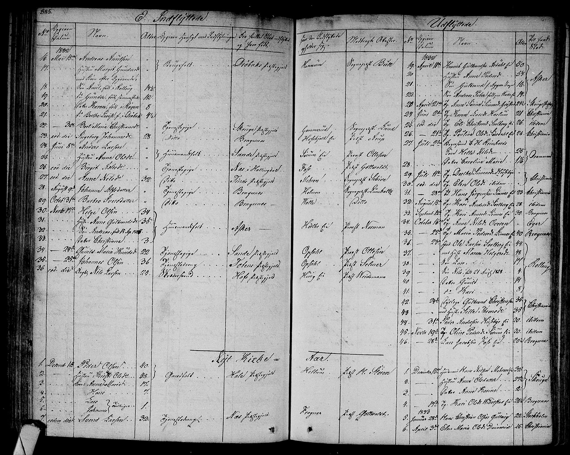 Lier kirkebøker, SAKO/A-230/F/Fa/L0010: Parish register (official) no. I 10, 1827-1843, p. 385