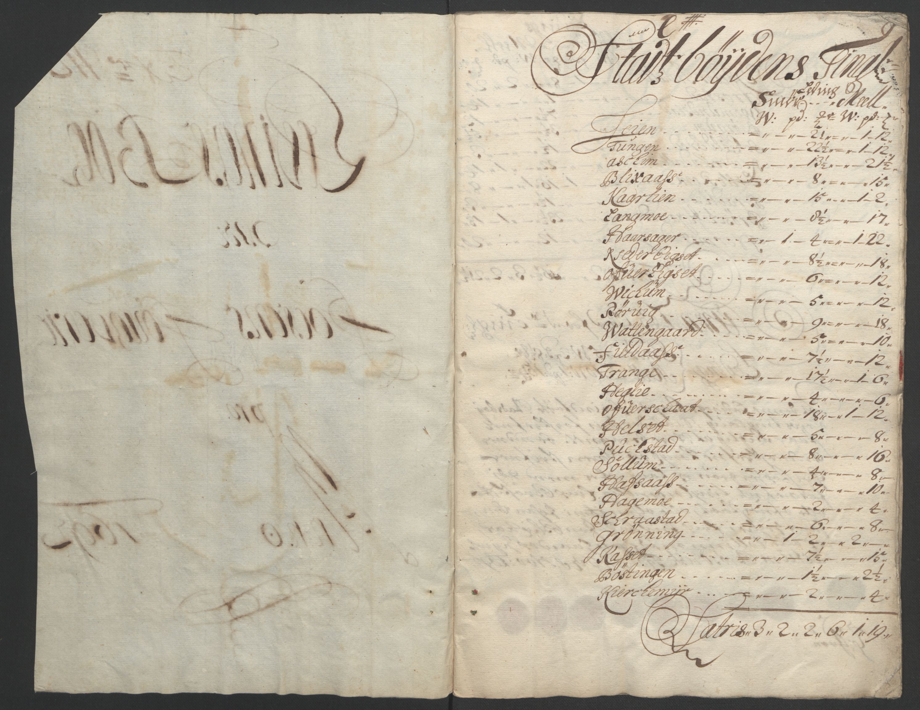 Rentekammeret inntil 1814, Reviderte regnskaper, Fogderegnskap, RA/EA-4092/R57/L3849: Fogderegnskap Fosen, 1692-1693, p. 186