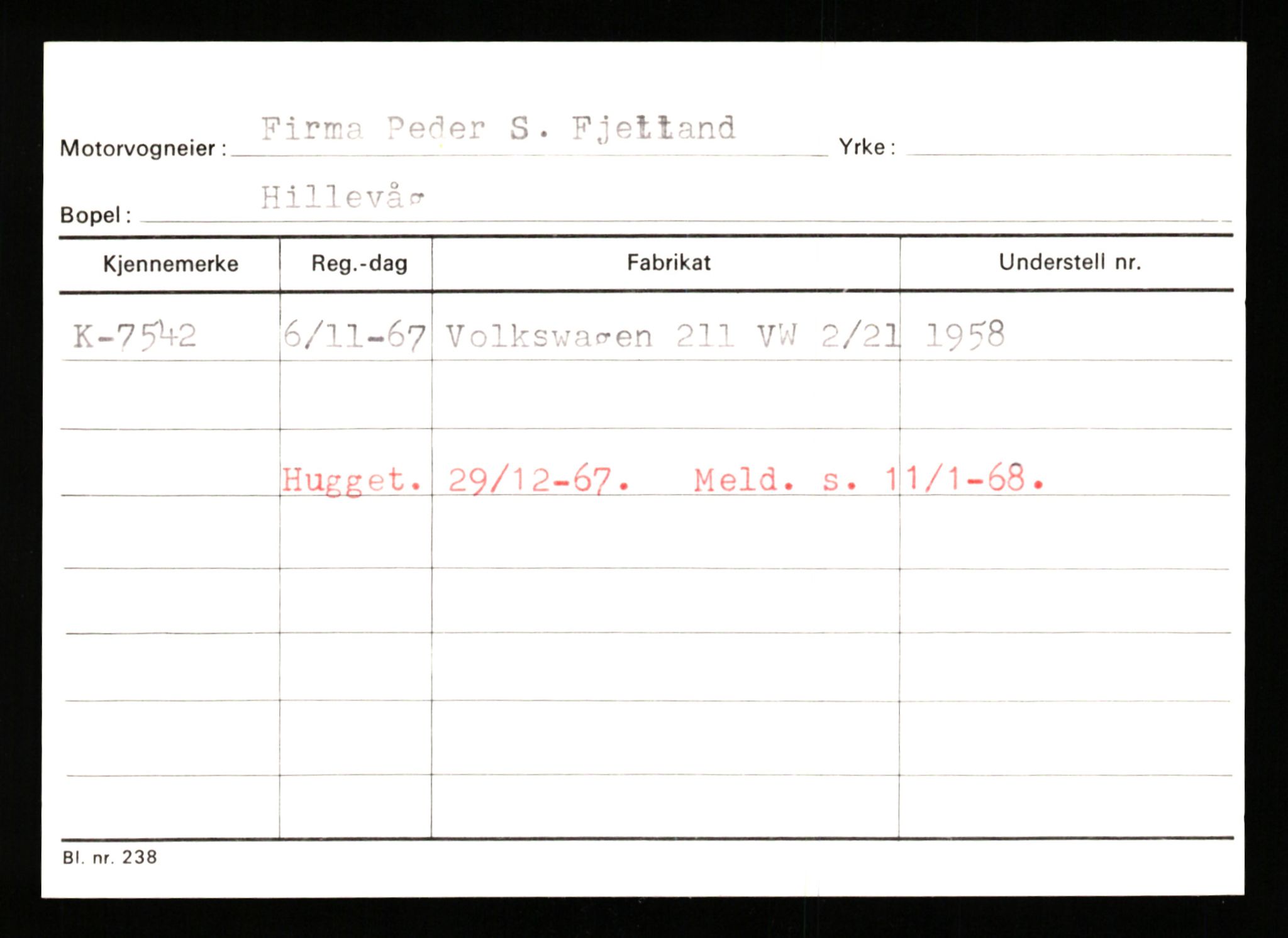 Stavanger trafikkstasjon, AV/SAST-A-101942/0/G/L0002: Registreringsnummer: 5791 - 10405, 1930-1971, p. 839