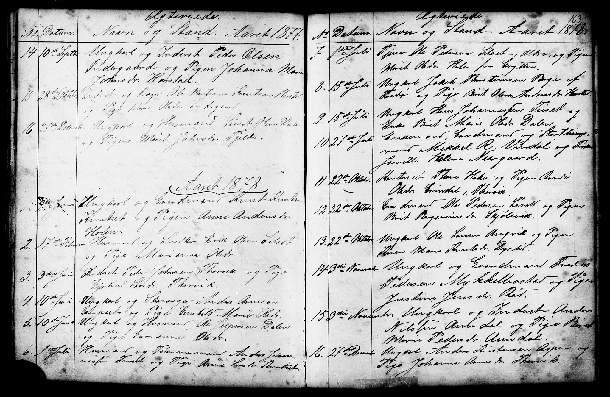 Ministerialprotokoller, klokkerbøker og fødselsregistre - Møre og Romsdal, SAT/A-1454/584/L0969: Parish register (copy) no. 584C02, 1877-1911, p. 163