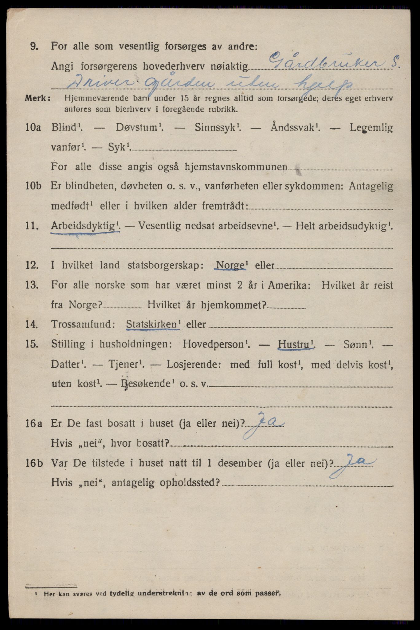 SAST, 1920 census for Jelsa, 1920, p. 1687