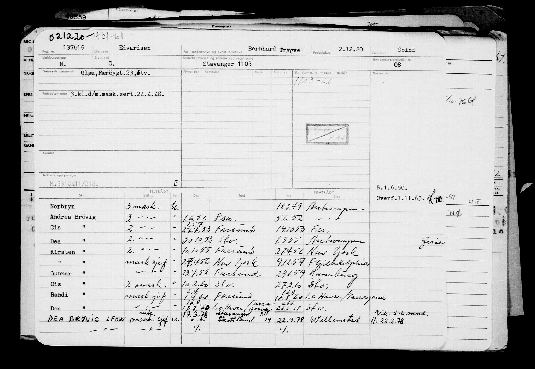 Direktoratet for sjømenn, AV/RA-S-3545/G/Gb/L0188: Hovedkort, 1920, p. 36