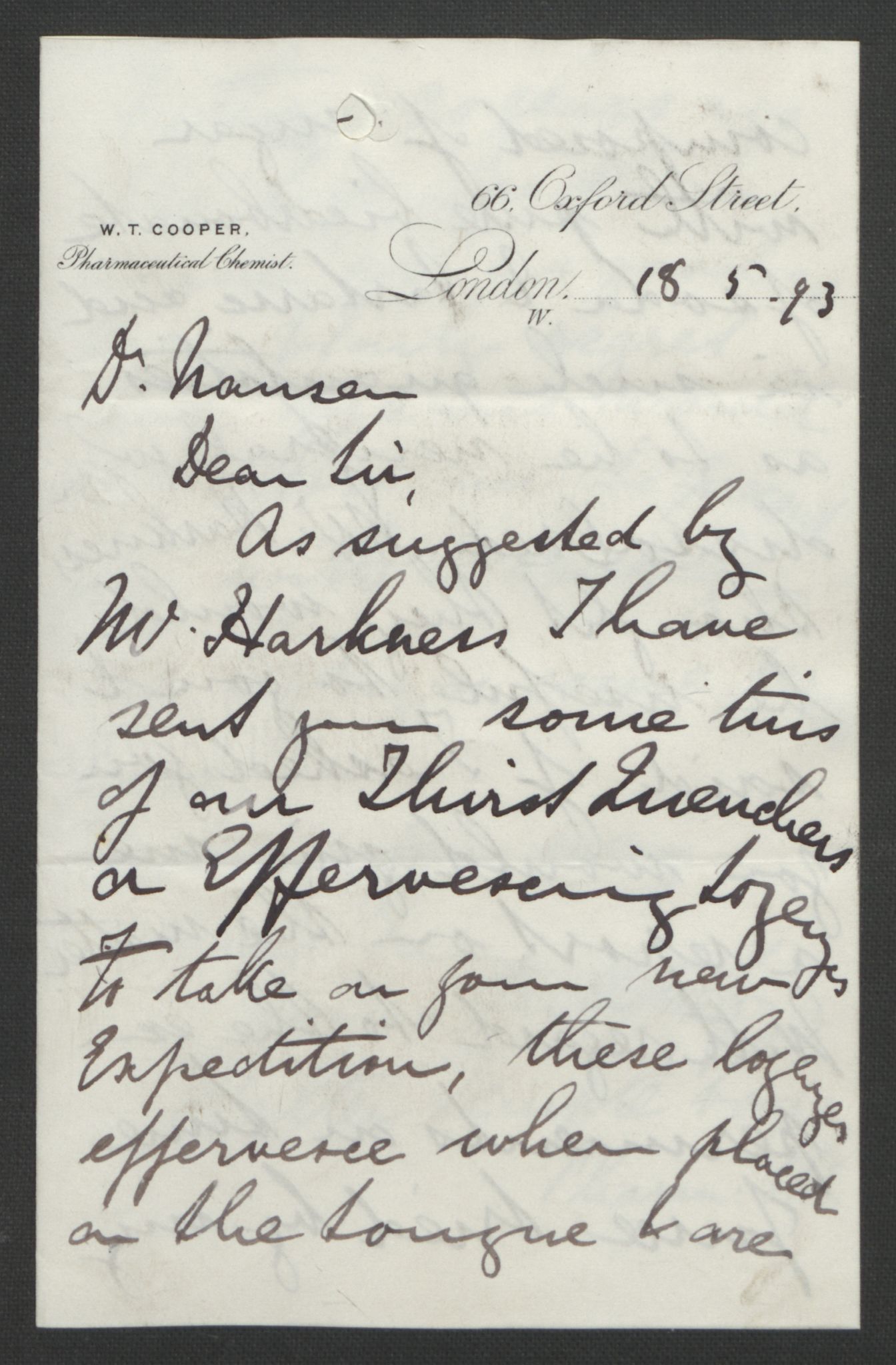 Arbeidskomitéen for Fridtjof Nansens polarekspedisjon, AV/RA-PA-0061/D/L0004: Innk. brev og telegrammer vedr. proviant og utrustning, 1892-1893, p. 639