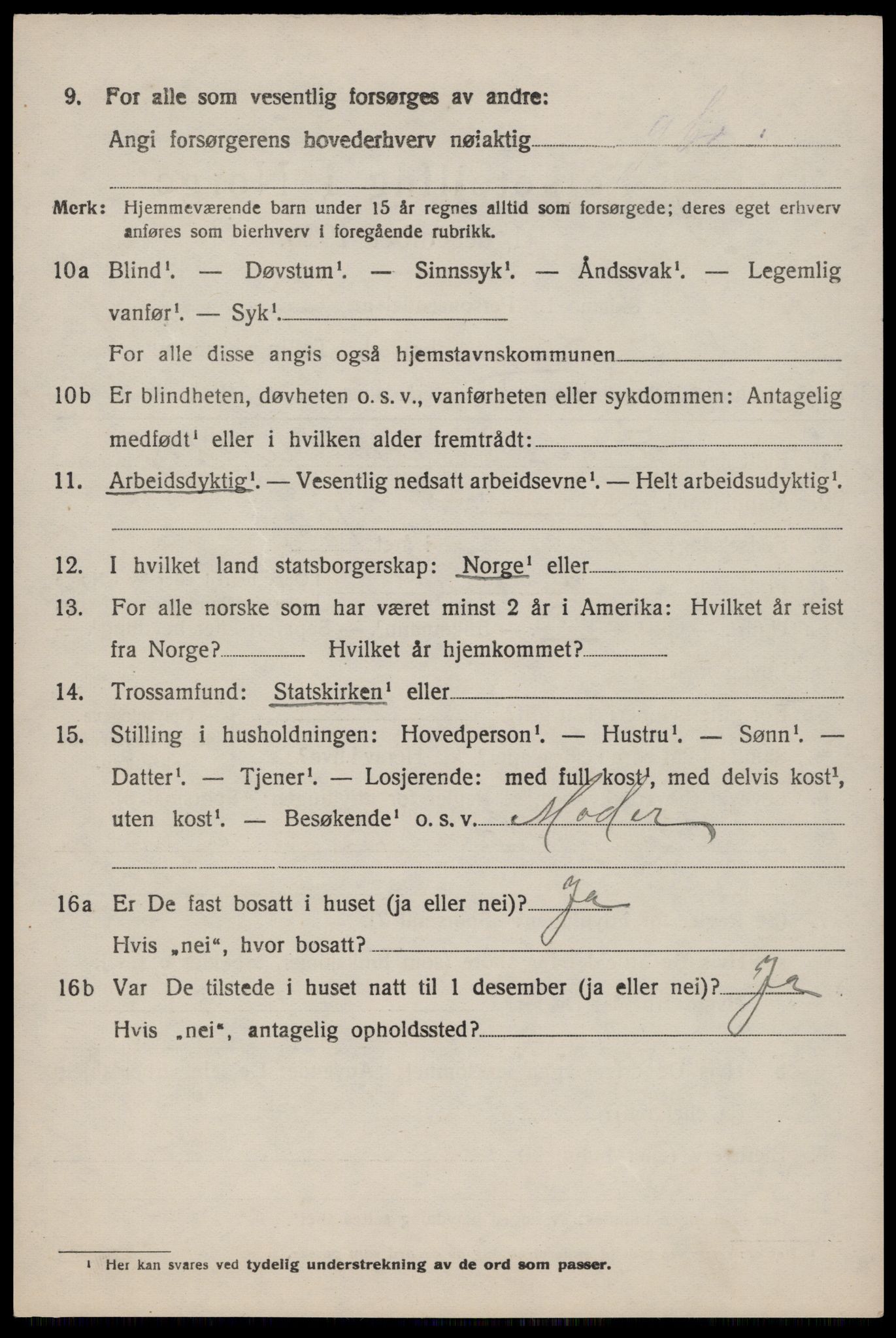 SAST, 1920 census for Strand, 1920, p. 4235