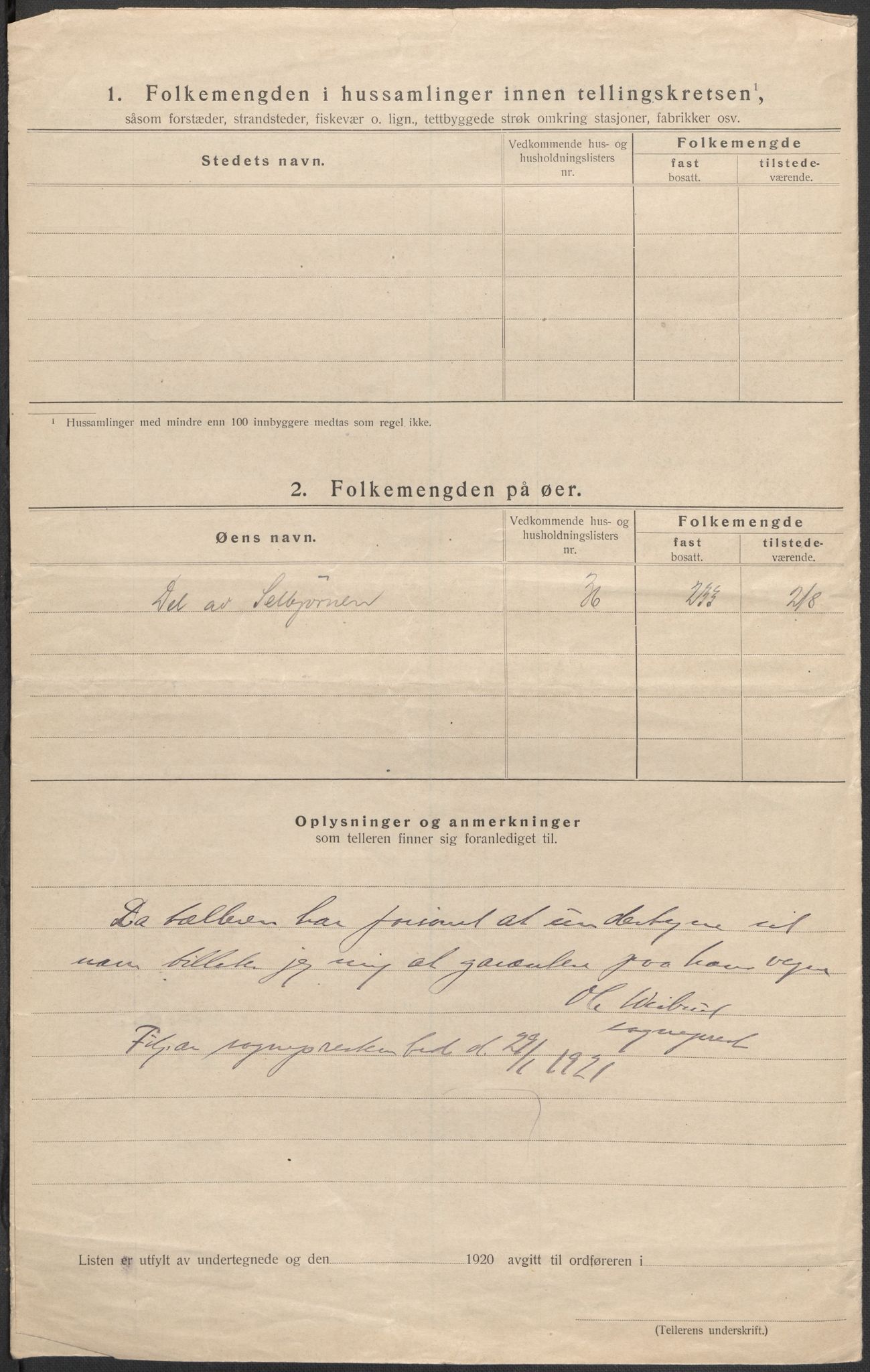 SAB, 1920 census for Fitjar, 1920, p. 10