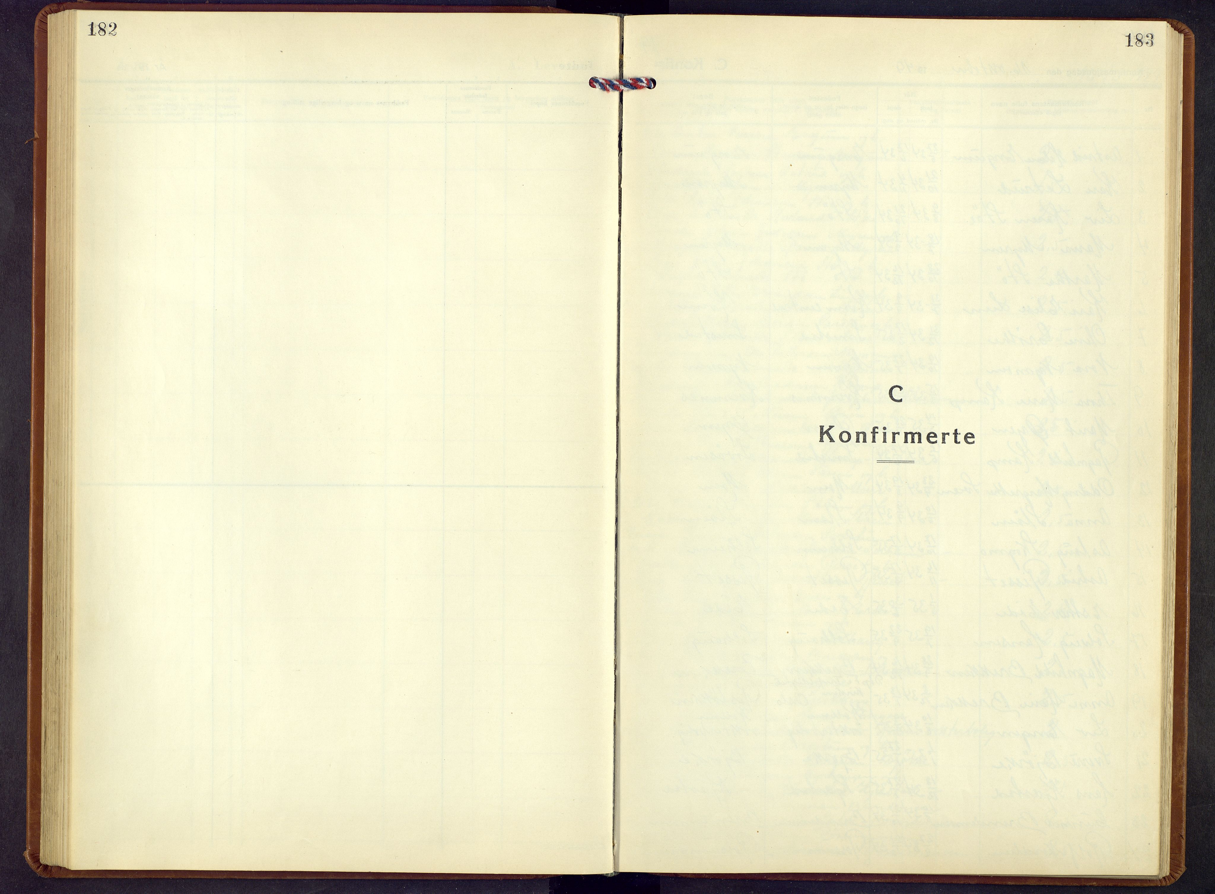Nord-Fron prestekontor, SAH/PREST-080/H/Ha/Hab/L0011: Parish register (copy) no. 11, 1949-1969, p. 182-183