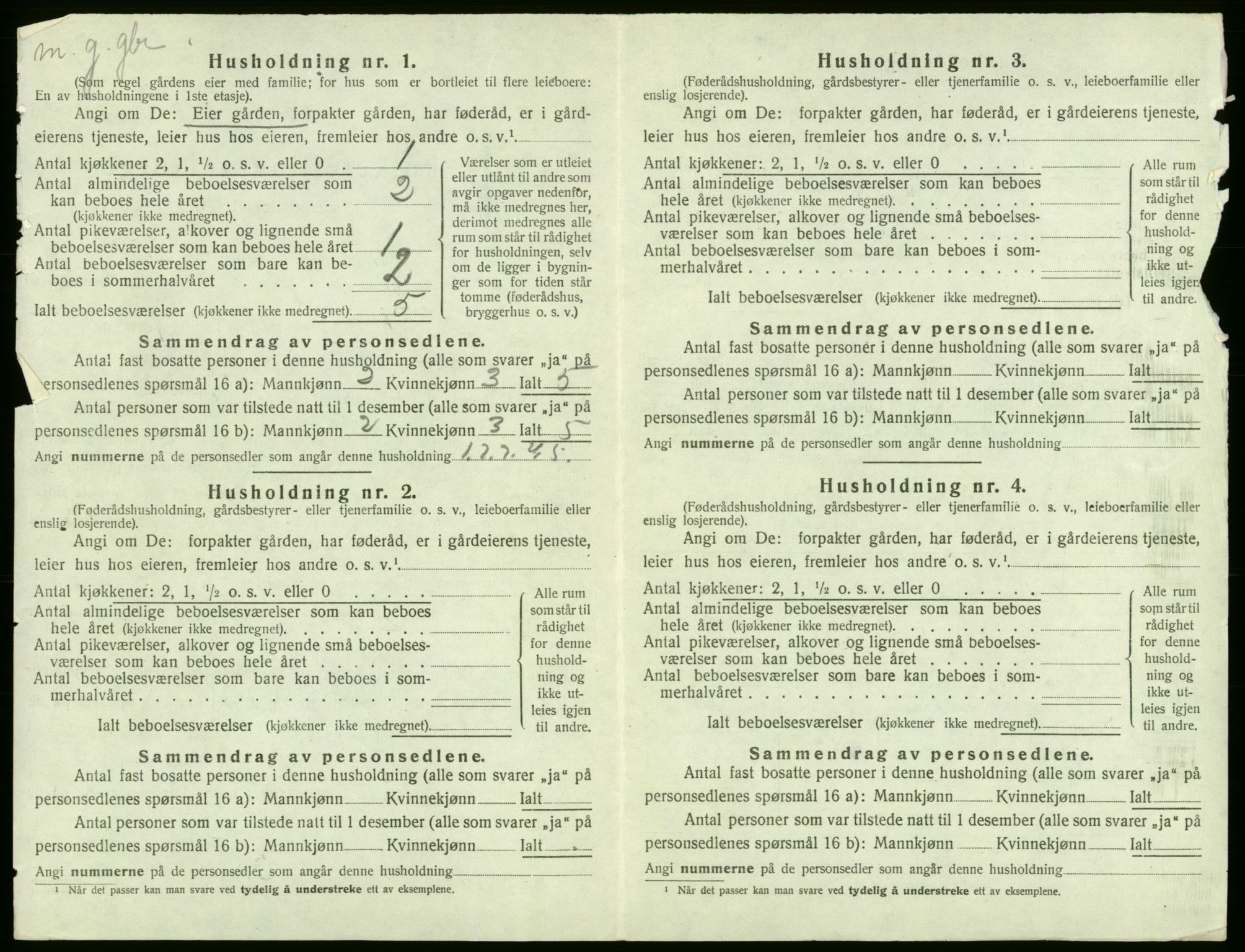 SAB, 1920 census for Stord, 1920, p. 984