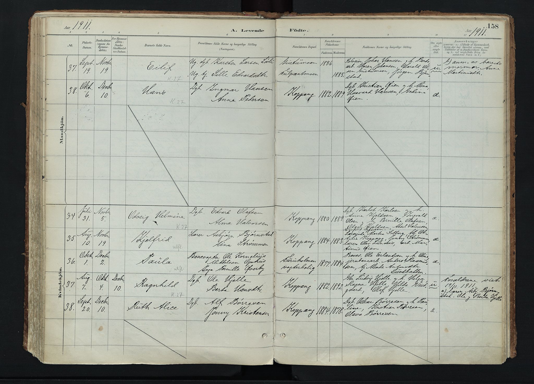 Stor-Elvdal prestekontor, AV/SAH-PREST-052/H/Ha/Haa/L0004: Parish register (official) no. 4, 1890-1922, p. 158