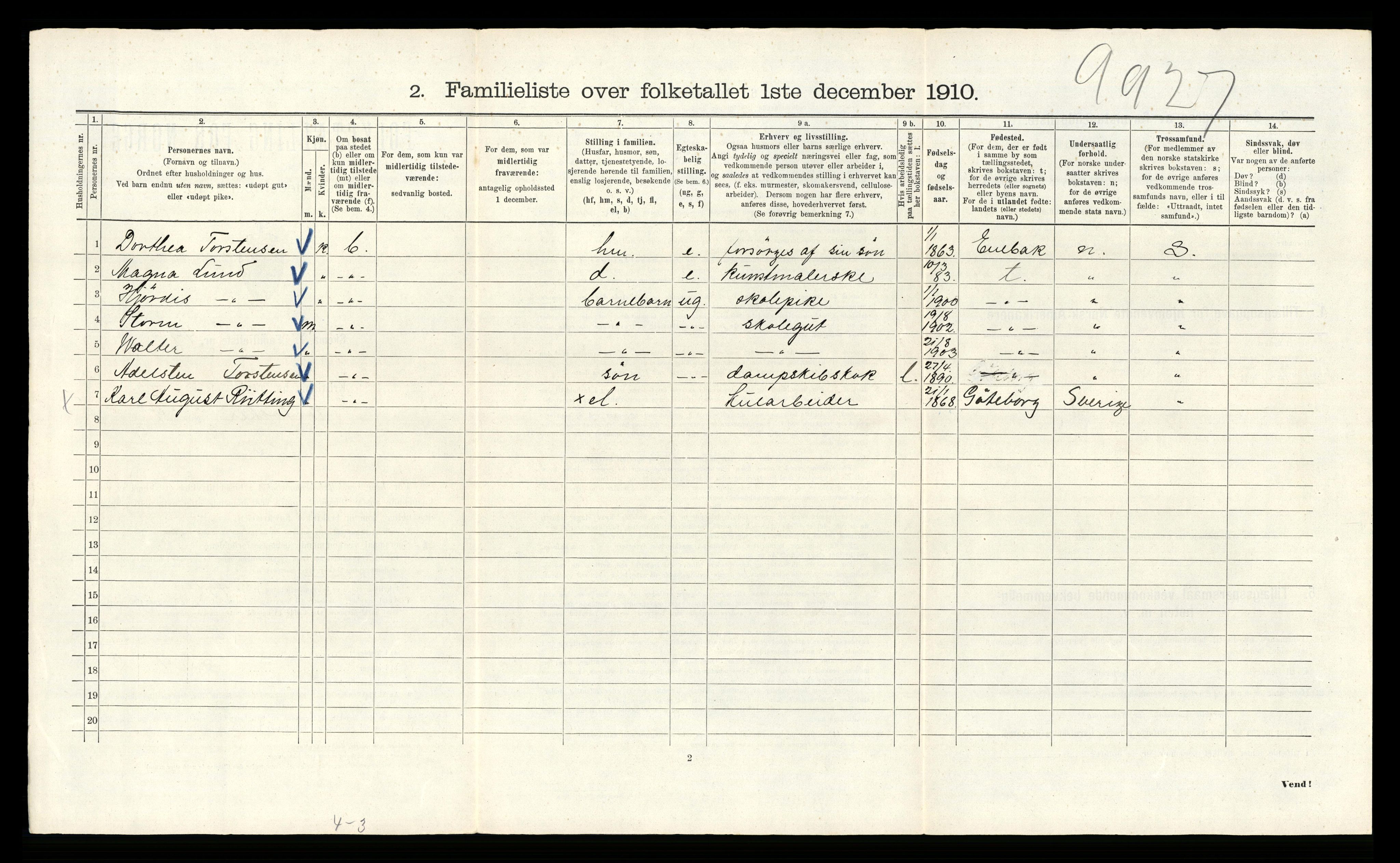 RA, 1910 census for Kristiania, 1910, p. 81688