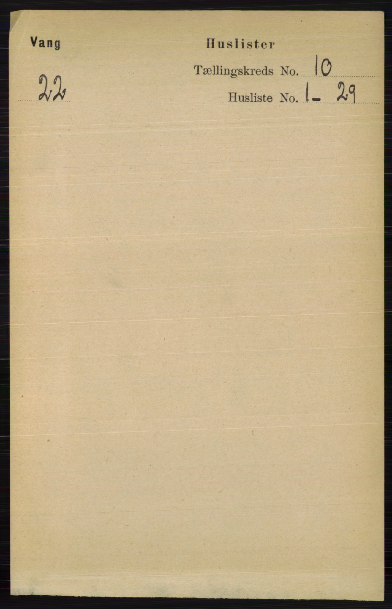 RA, 1891 census for 0545 Vang, 1891, p. 2145