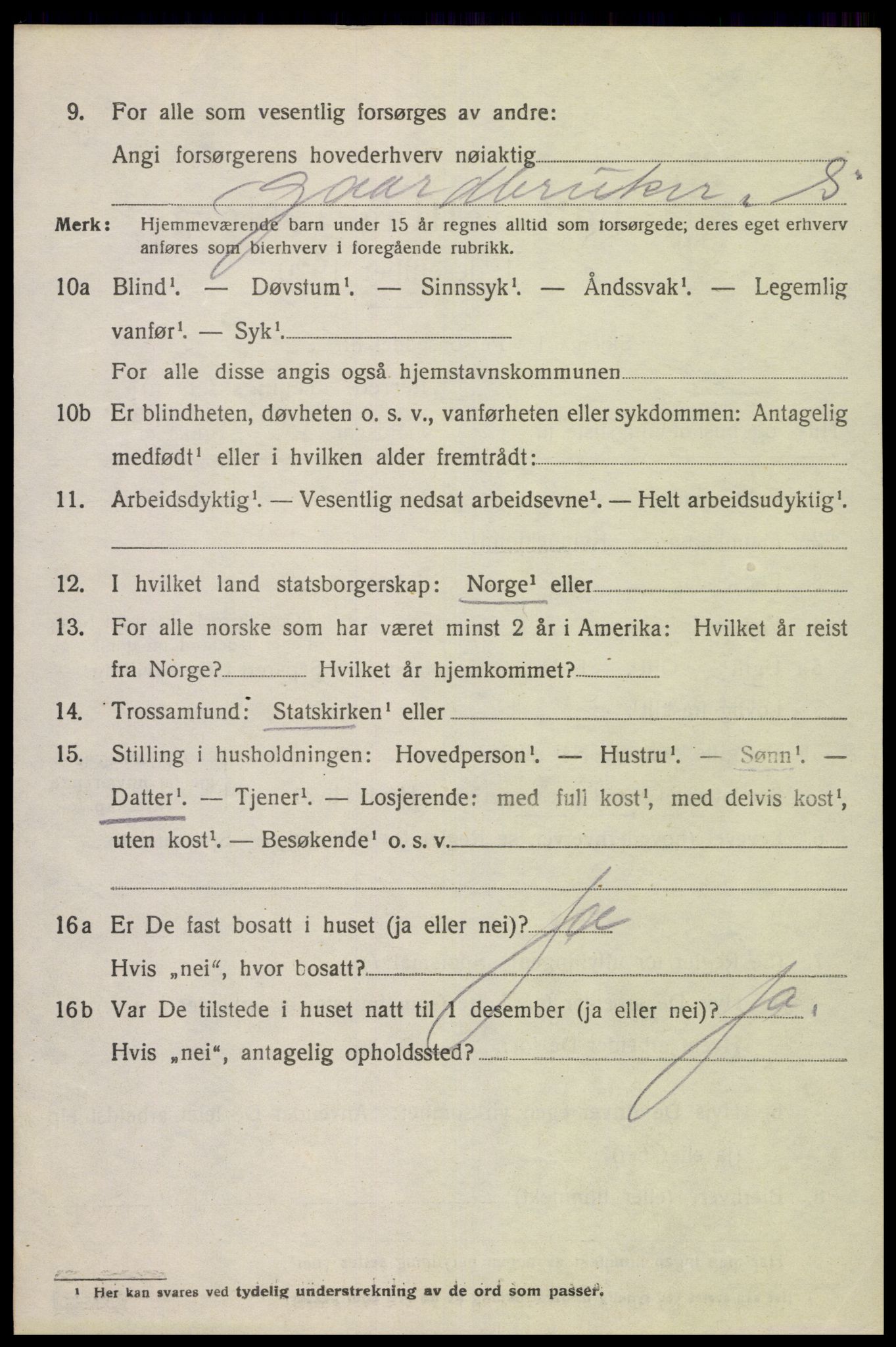 SAK, 1920 census for Kvinesdal, 1920, p. 1820