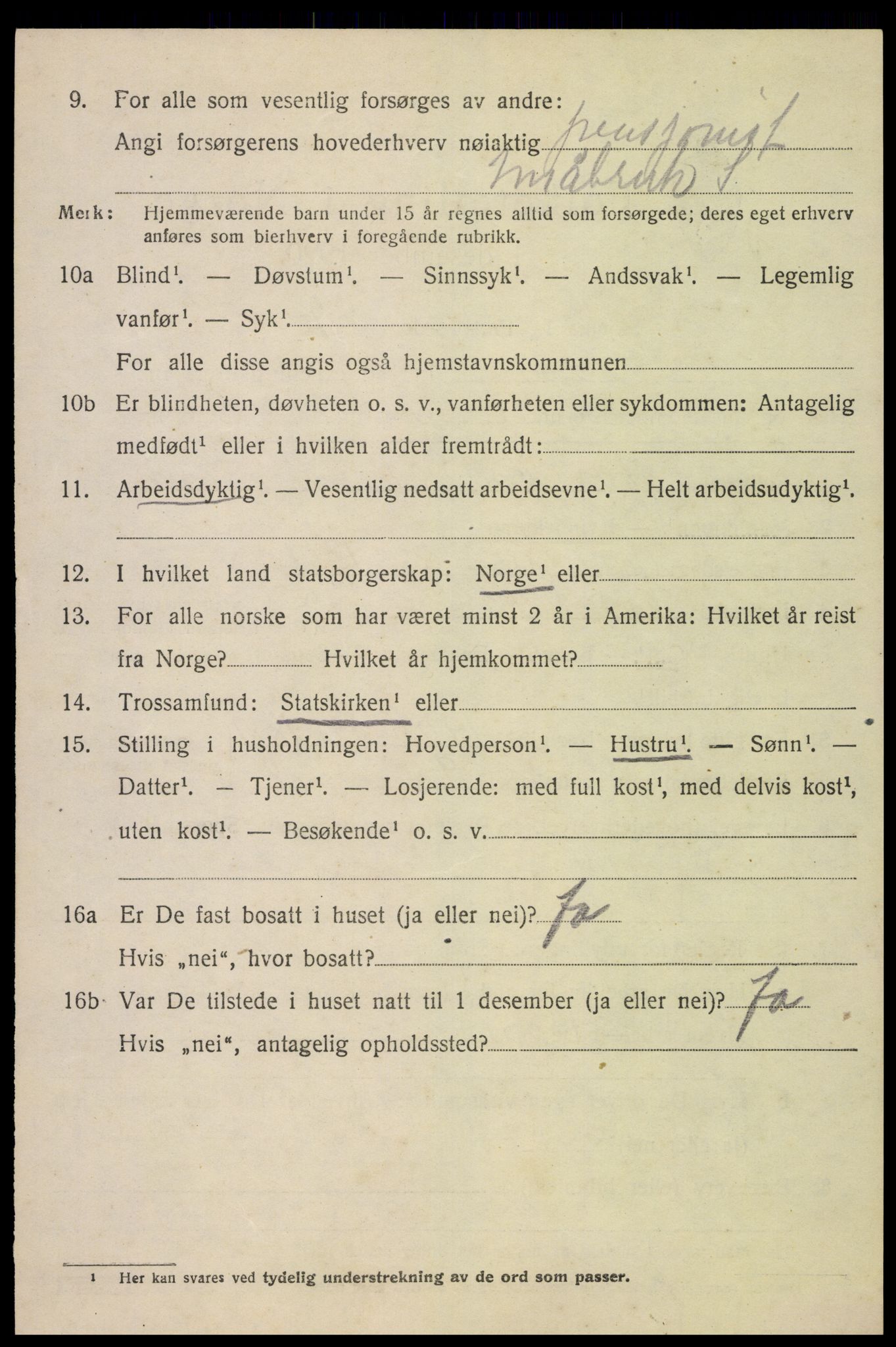 SAH, 1920 census for Stange, 1920, p. 19408