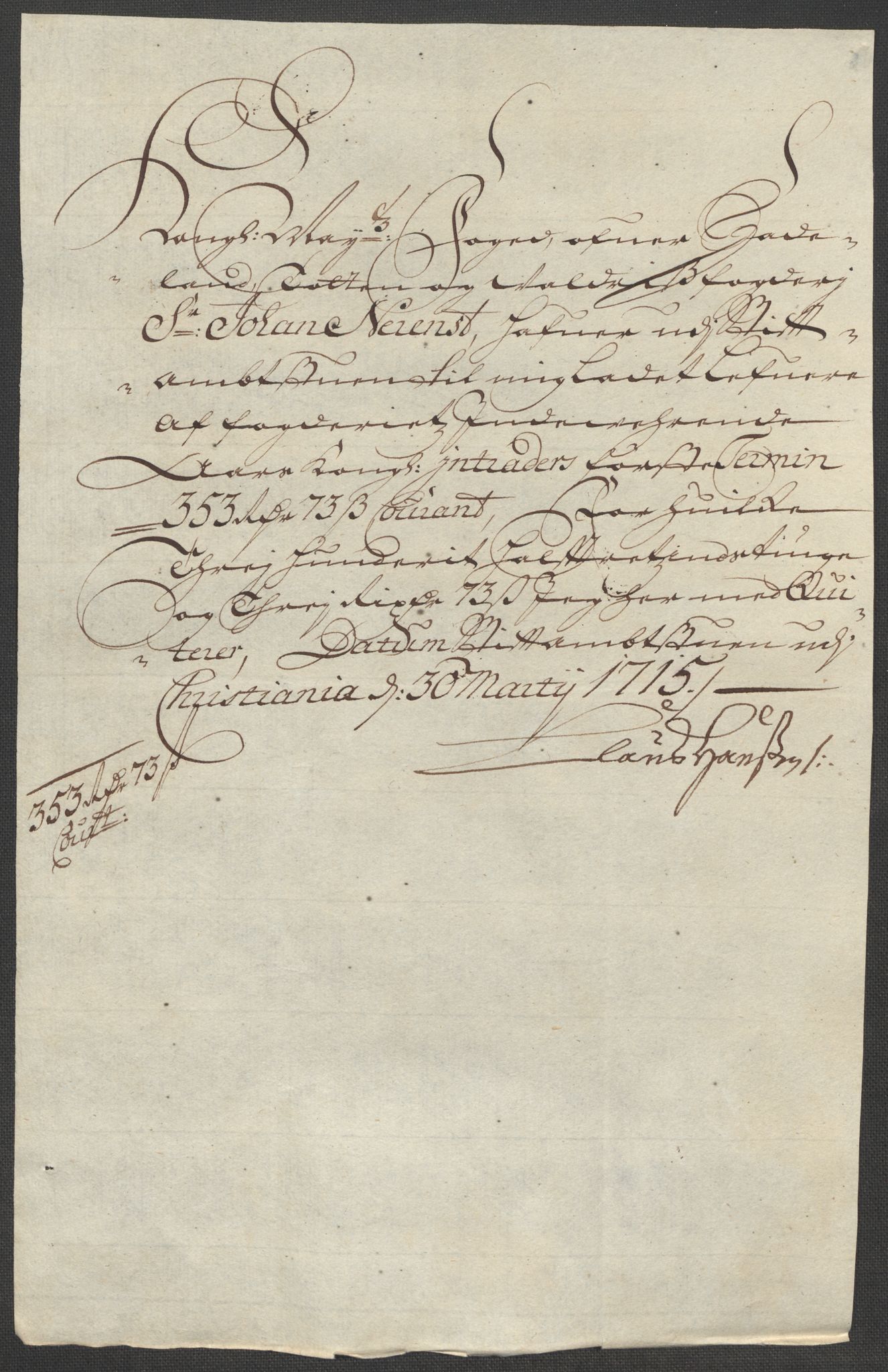 Rentekammeret inntil 1814, Reviderte regnskaper, Fogderegnskap, AV/RA-EA-4092/R18/L1314: Fogderegnskap Hadeland, Toten og Valdres, 1715, p. 454