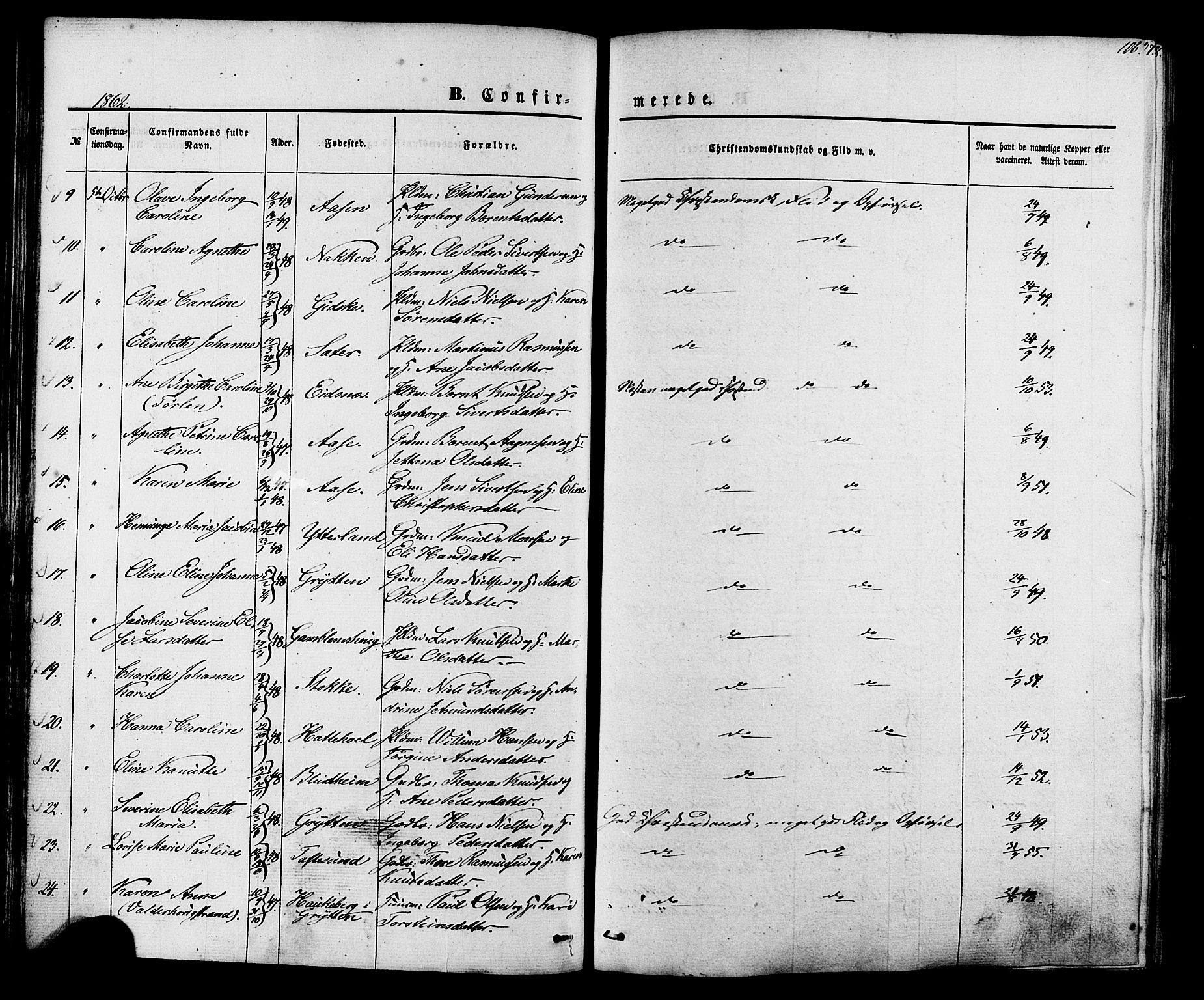 Ministerialprotokoller, klokkerbøker og fødselsregistre - Møre og Romsdal, AV/SAT-A-1454/528/L0398: Parish register (official) no. 528A09, 1858-1864, p. 106