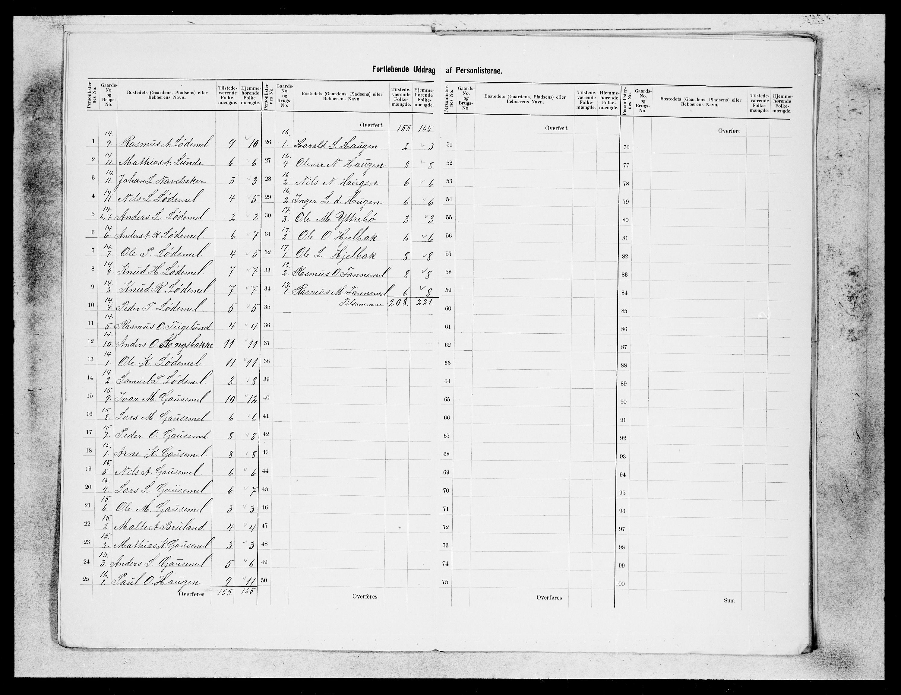 SAB, 1900 census for Hornindal, 1900, p. 8