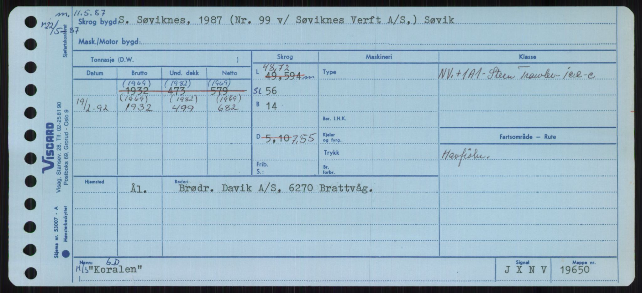 Sjøfartsdirektoratet med forløpere, Skipsmålingen, AV/RA-S-1627/H/Ha/L0003/0002: Fartøy, Hilm-Mar / Fartøy, Kom-Mar, p. 37