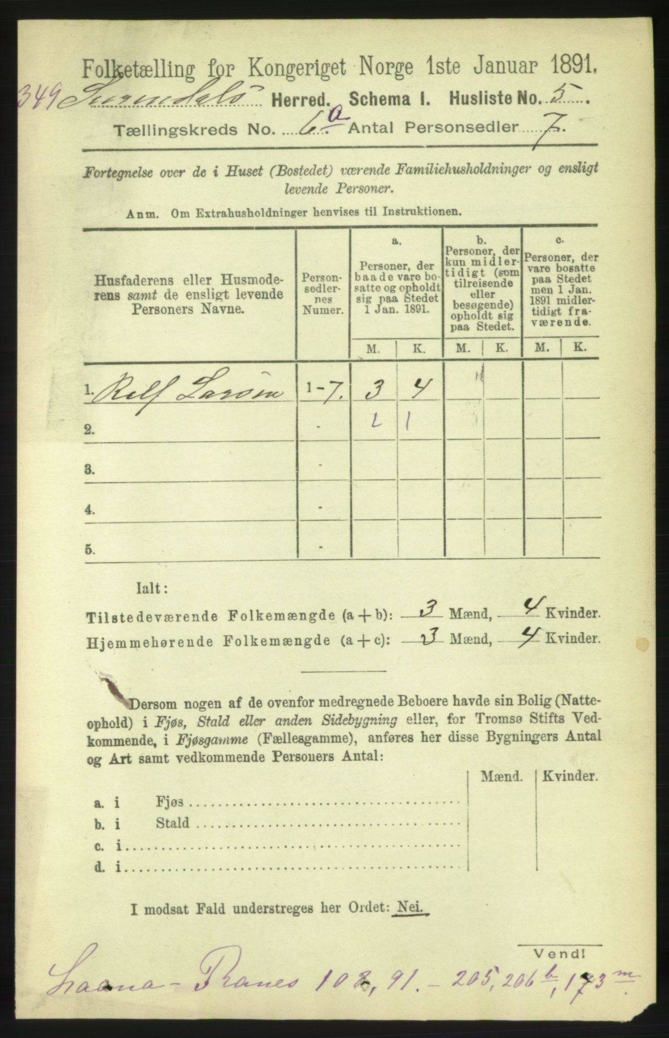 RA, 1891 census for 1566 Surnadal, 1891, p. 1659