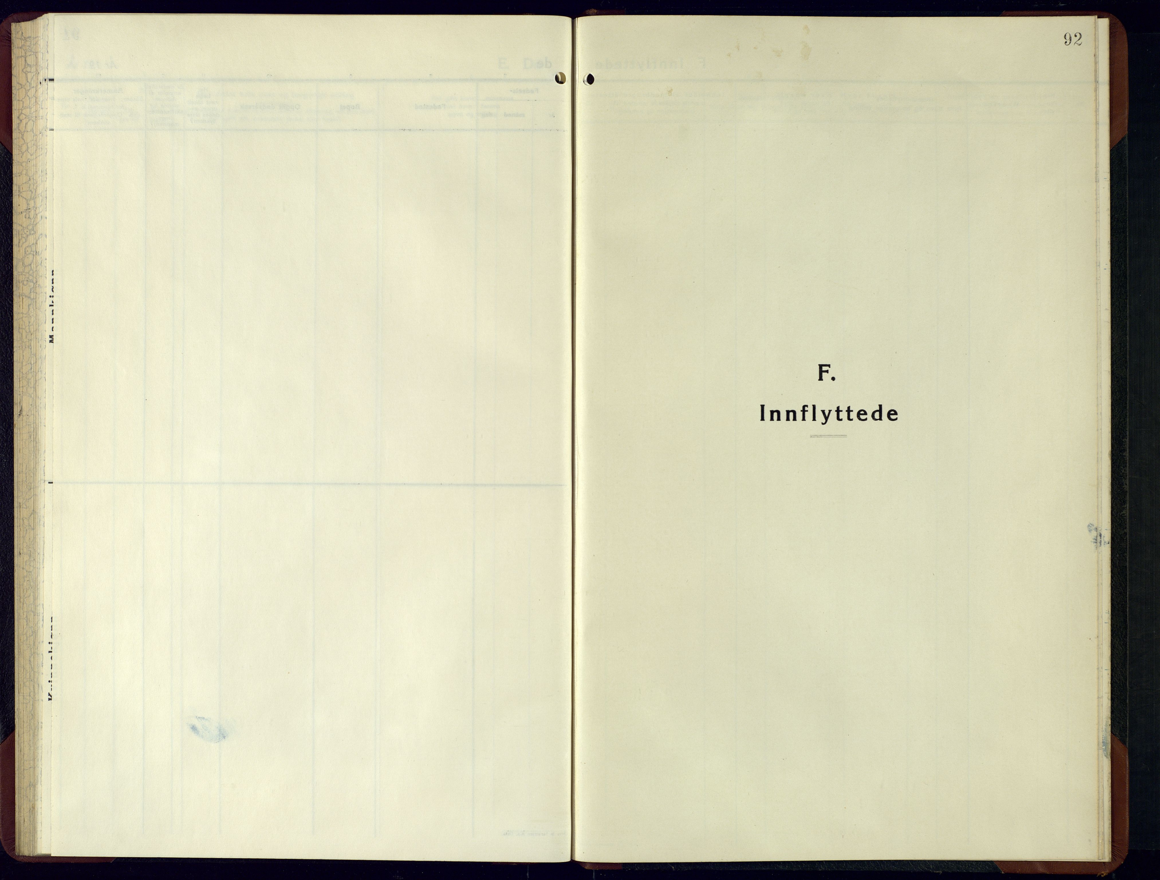 Nord-Audnedal sokneprestkontor, SAK/1111-0032/F/Fb/Fba/L0007: Parish register (copy) no. B-7, 1944-1961, p. 92