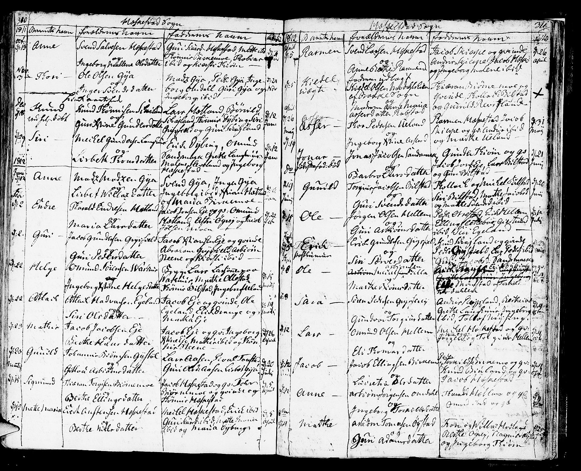 Helleland sokneprestkontor, SAST/A-101810: Parish register (official) no. A 3 /3, 1791-1817, p. 310-311