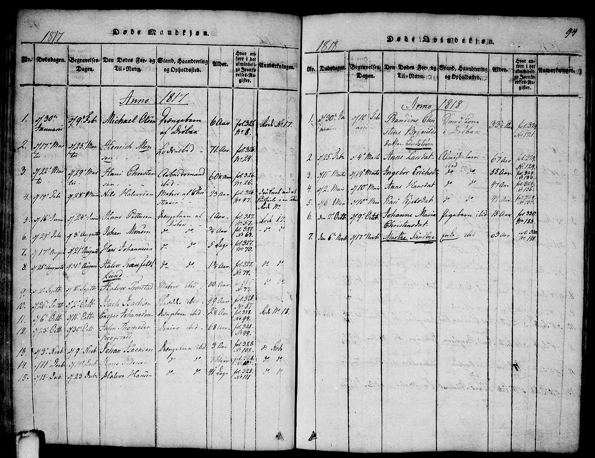 Drøbak prestekontor Kirkebøker, AV/SAO-A-10142a/F/Fa/L0001: Parish register (official) no. I 1, 1816-1842, p. 94