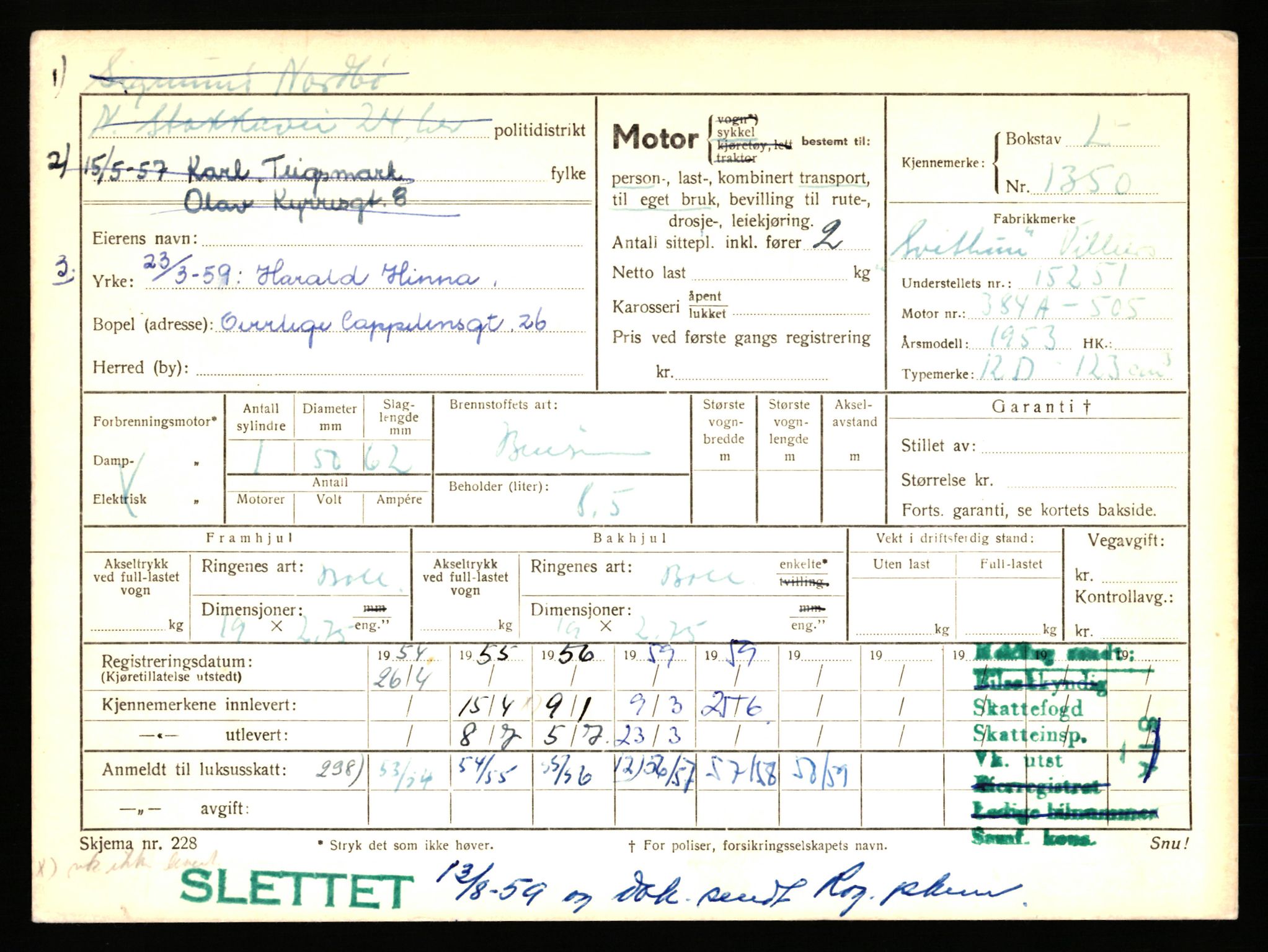 Stavanger trafikkstasjon, AV/SAST-A-101942/0/F/L0005: L-1350 - L-1699, 1930-1971, p. 1