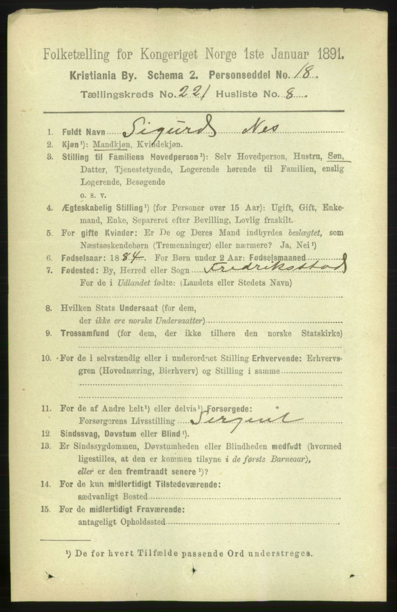 RA, 1891 census for 0301 Kristiania, 1891, p. 132336