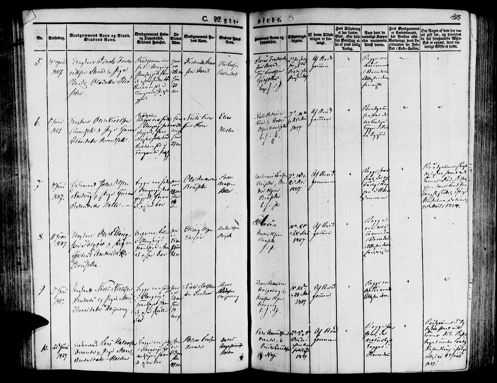 Ministerialprotokoller, klokkerbøker og fødselsregistre - Møre og Romsdal, SAT/A-1454/592/L1024: Parish register (official) no. 592A03 /1, 1831-1849, p. 428