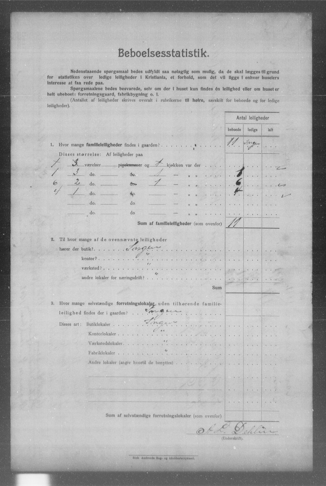 OBA, Municipal Census 1904 for Kristiania, 1904, p. 372