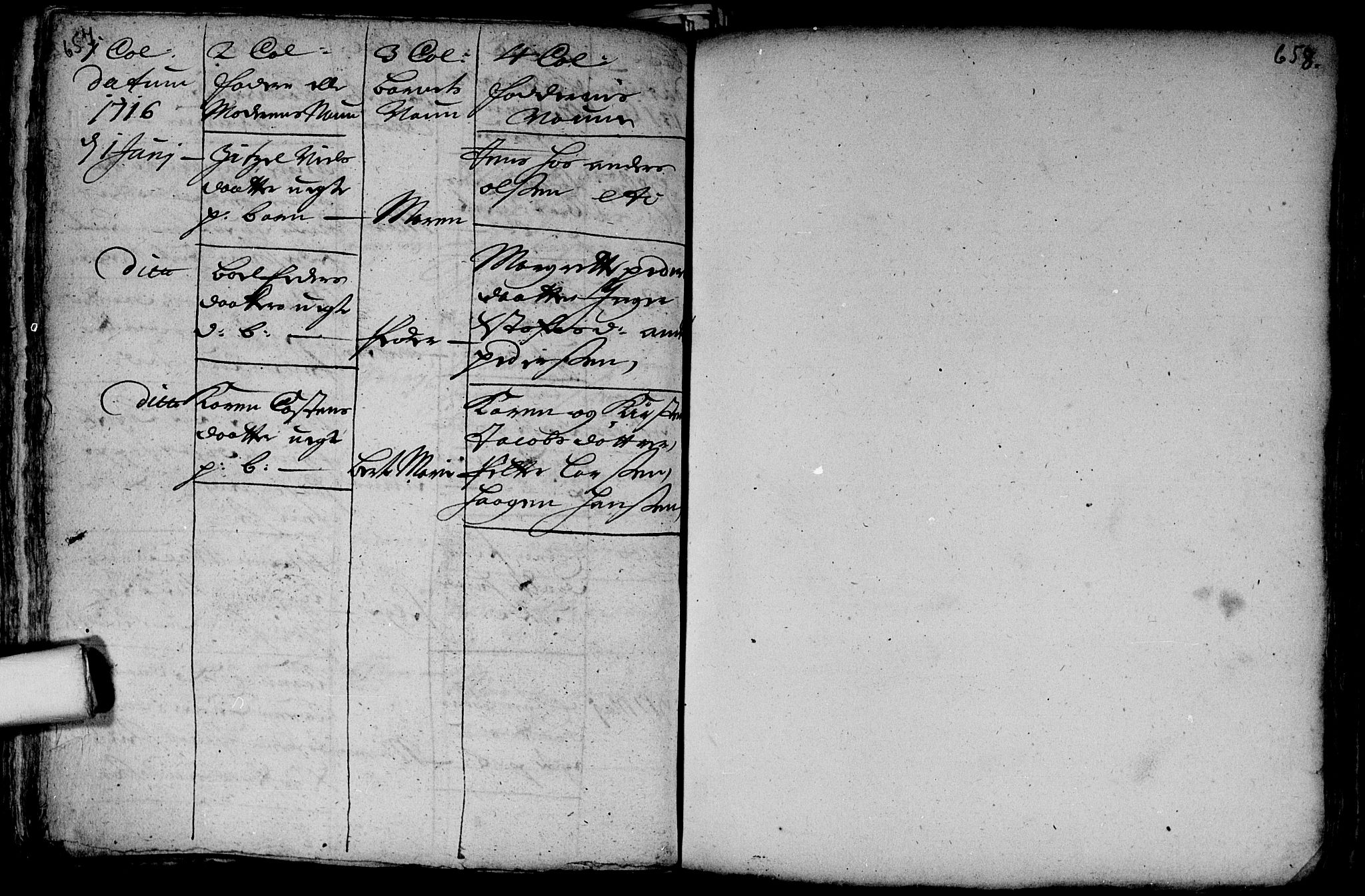 Aker prestekontor kirkebøker, AV/SAO-A-10861/F/L0002: Parish register (official) no. 2, 1714-1720, p. 657-658