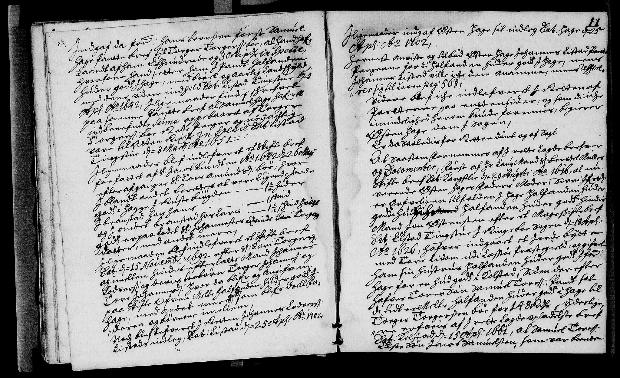 Sorenskriverier i Gudbrandsdalen, AV/SAH-TING-036/G/Gb/Gba/L0030: Tingbok - Nord-Gudbrandsdal, 1702, p. 10b-11a