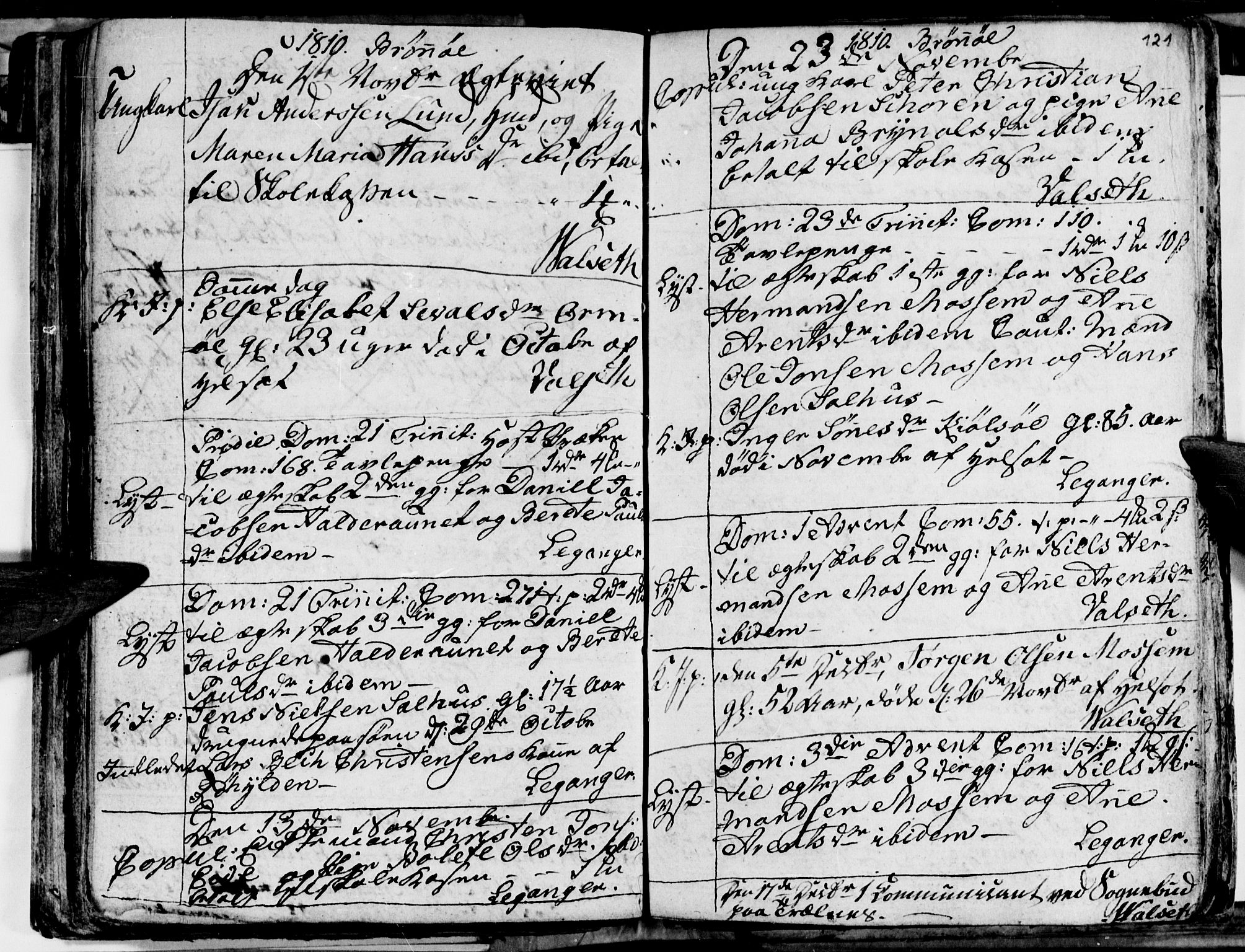 Ministerialprotokoller, klokkerbøker og fødselsregistre - Nordland, AV/SAT-A-1459/813/L0209: Parish register (copy) no. 813C01, 1803-1821, p. 121