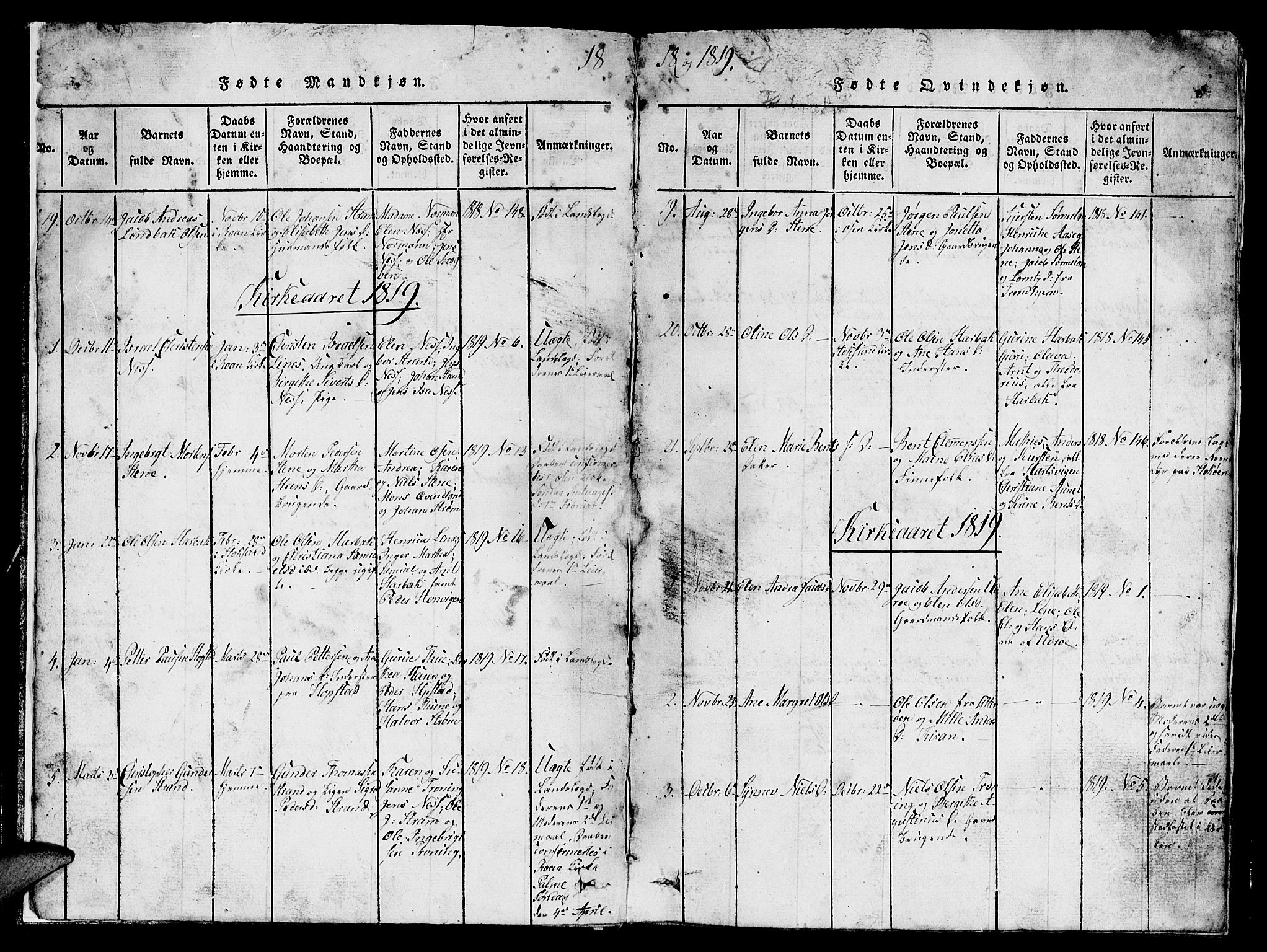 Ministerialprotokoller, klokkerbøker og fødselsregistre - Sør-Trøndelag, SAT/A-1456/657/L0714: Parish register (copy) no. 657C01, 1818-1868, p. 6