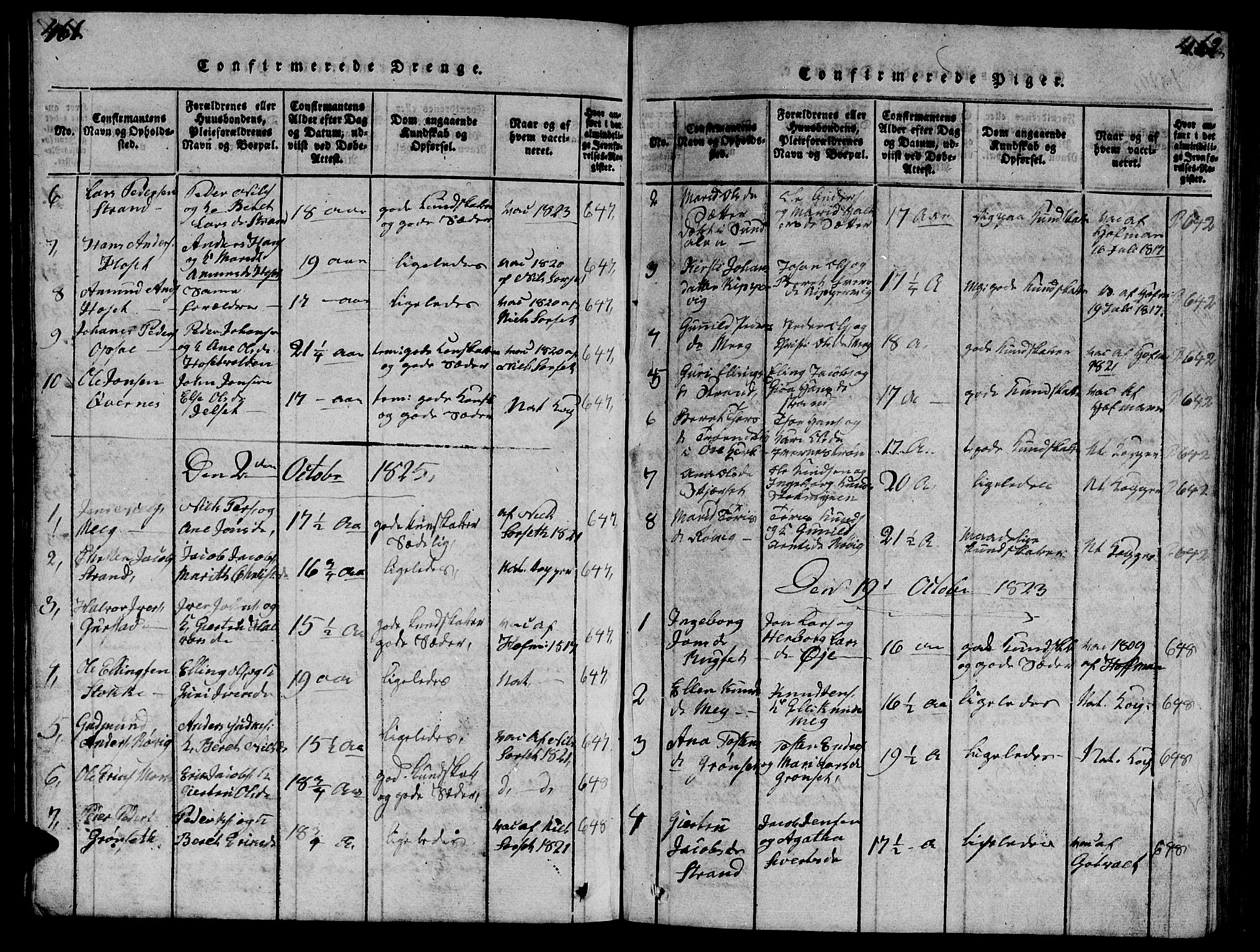 Ministerialprotokoller, klokkerbøker og fødselsregistre - Møre og Romsdal, SAT/A-1454/568/L0811: Parish register (copy) no. 568C01, 1819-1828, p. 461-462