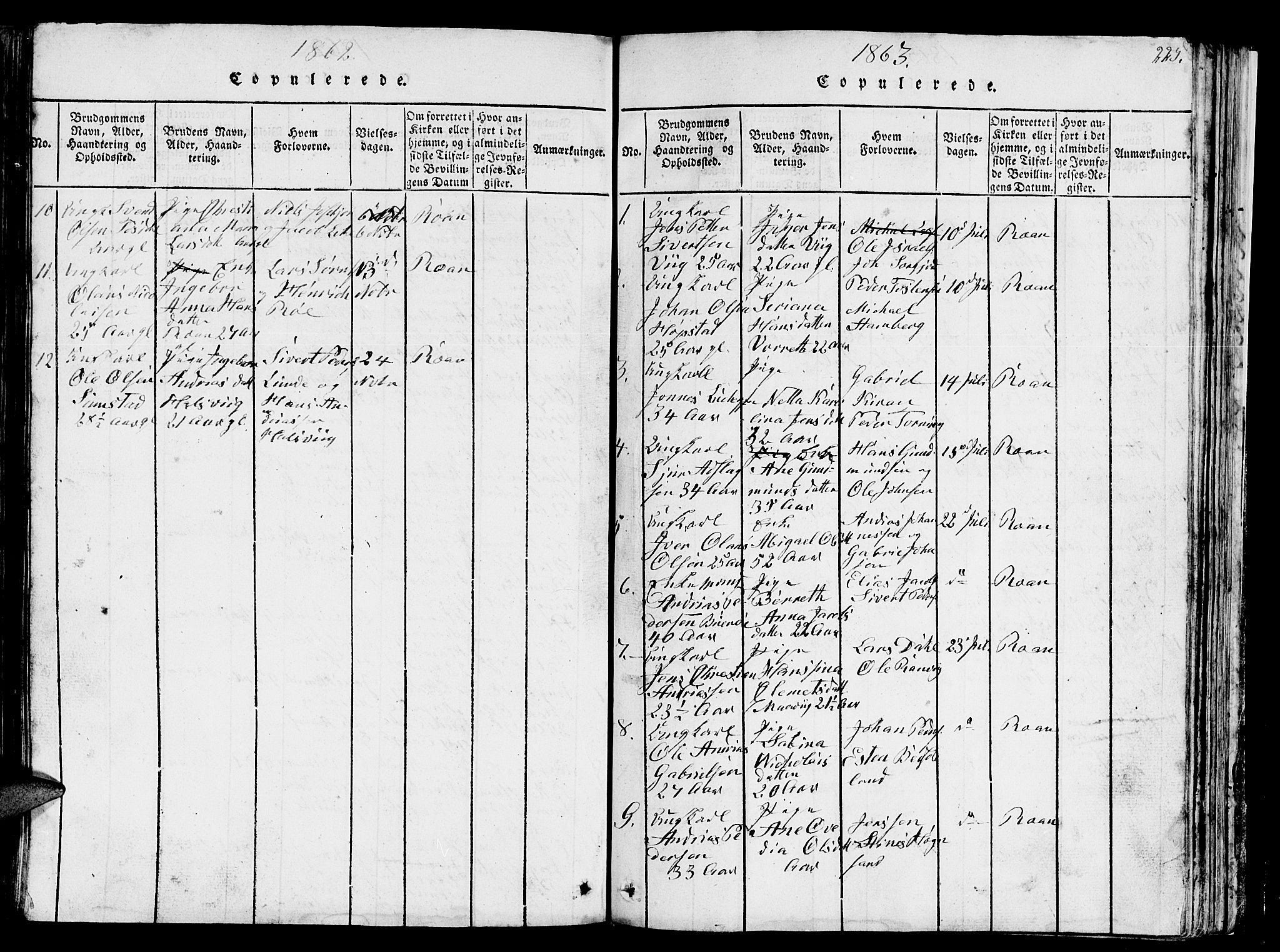 Ministerialprotokoller, klokkerbøker og fødselsregistre - Sør-Trøndelag, SAT/A-1456/657/L0714: Parish register (copy) no. 657C01, 1818-1868, p. 225
