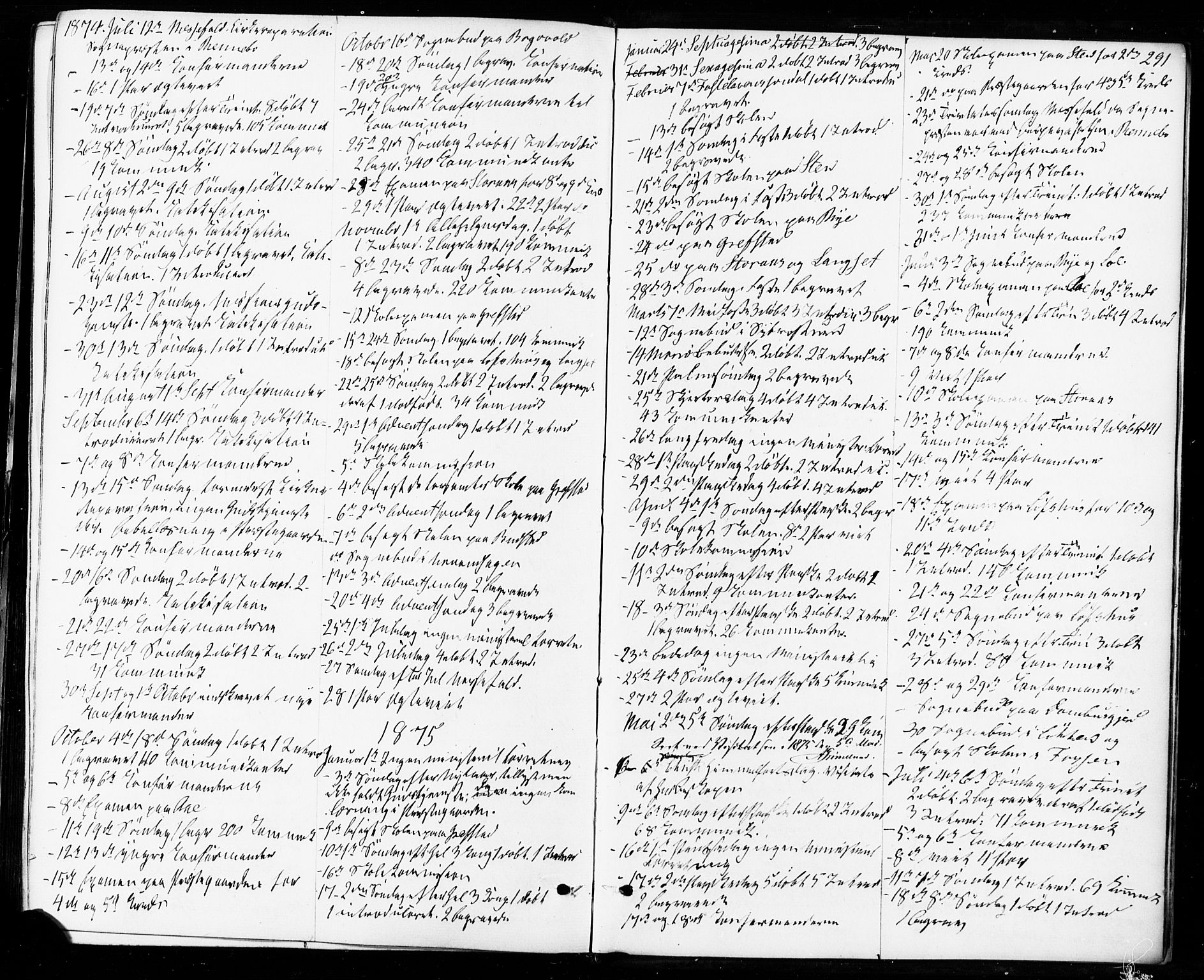 Ministerialprotokoller, klokkerbøker og fødselsregistre - Sør-Trøndelag, SAT/A-1456/672/L0856: Parish register (official) no. 672A08, 1861-1881, p. 291