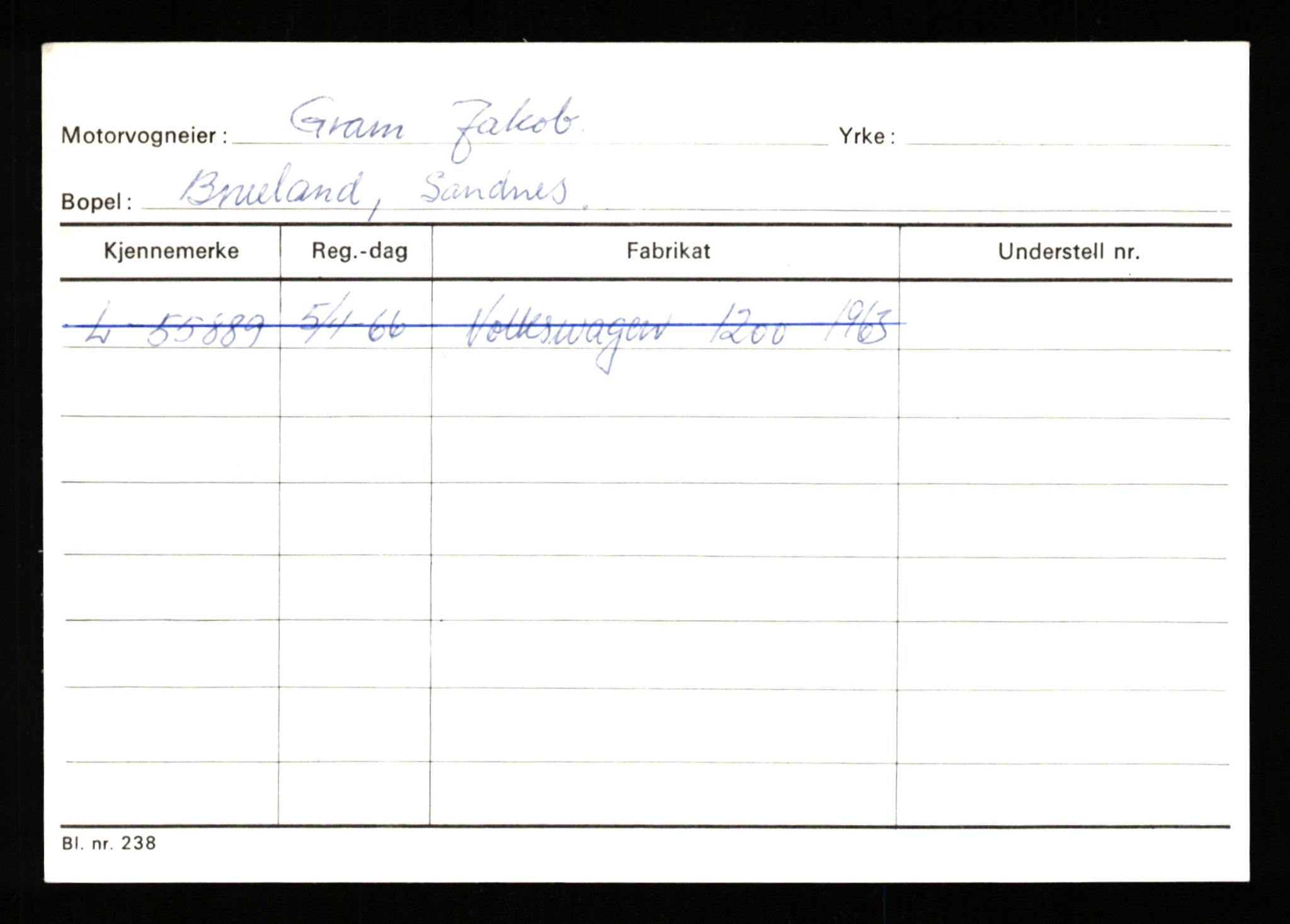 Stavanger trafikkstasjon, SAST/A-101942/0/H/L0011: Gjestsen - Gunvaldsen, 1930-1971, p. 463