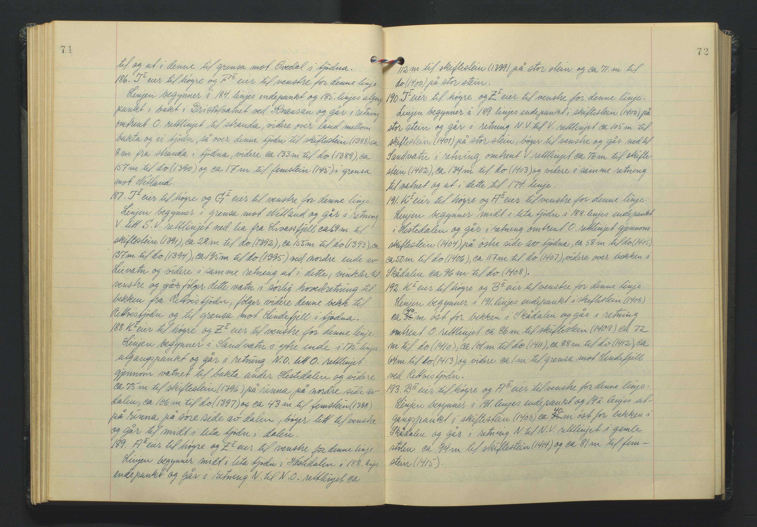 Lista jordskifterett, AV/SAK-1541-0005/F/Fa/L0003: Jordskifterettsbok Flekkefjord domssokn, med gårdsregister nr 9, 1956-1963, p. 71-72