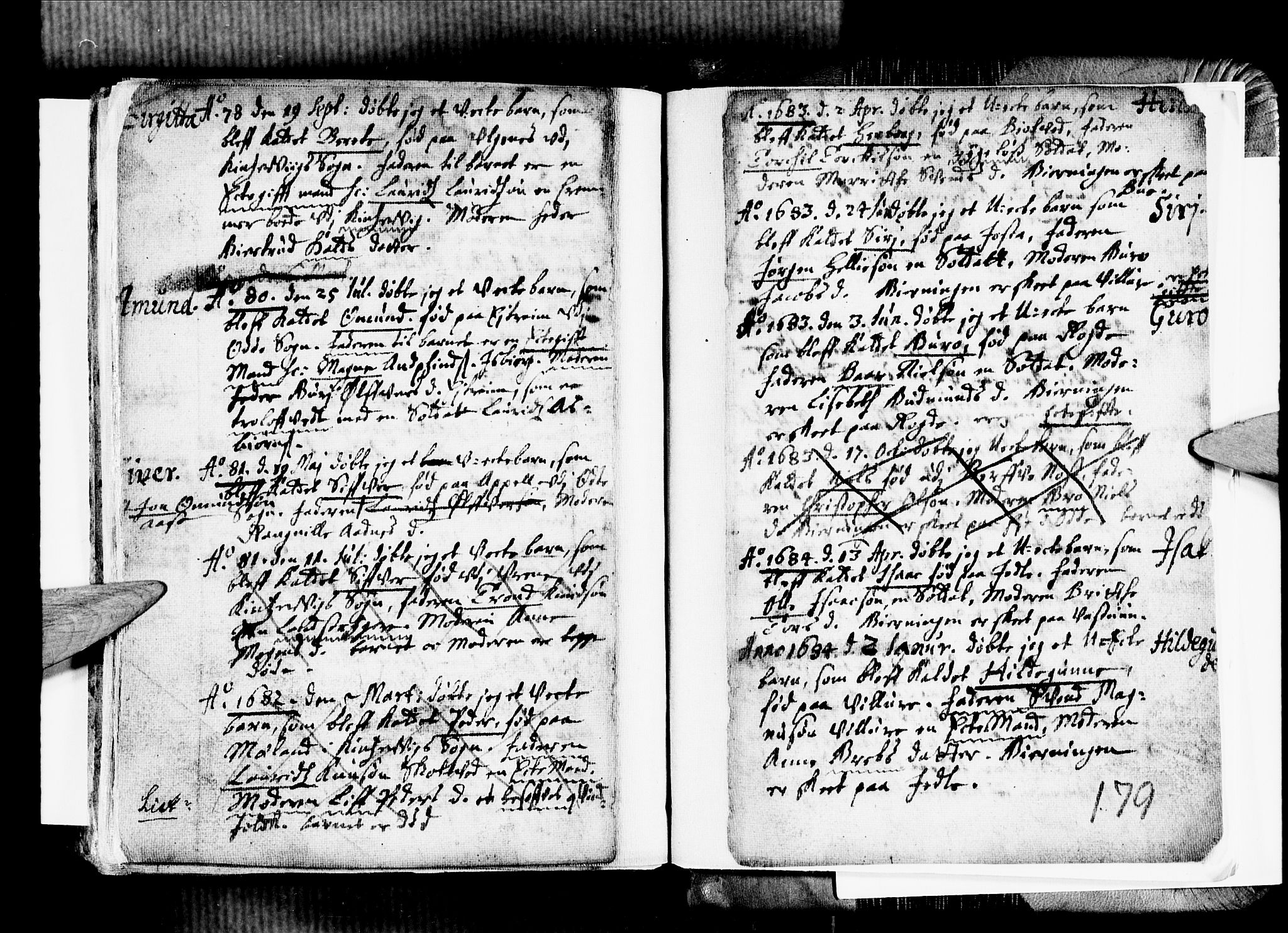 Ullensvang sokneprestembete, SAB/A-78701/H/Haa: Parish register (official) no. A 1 /1, 1669-1718, p. 179