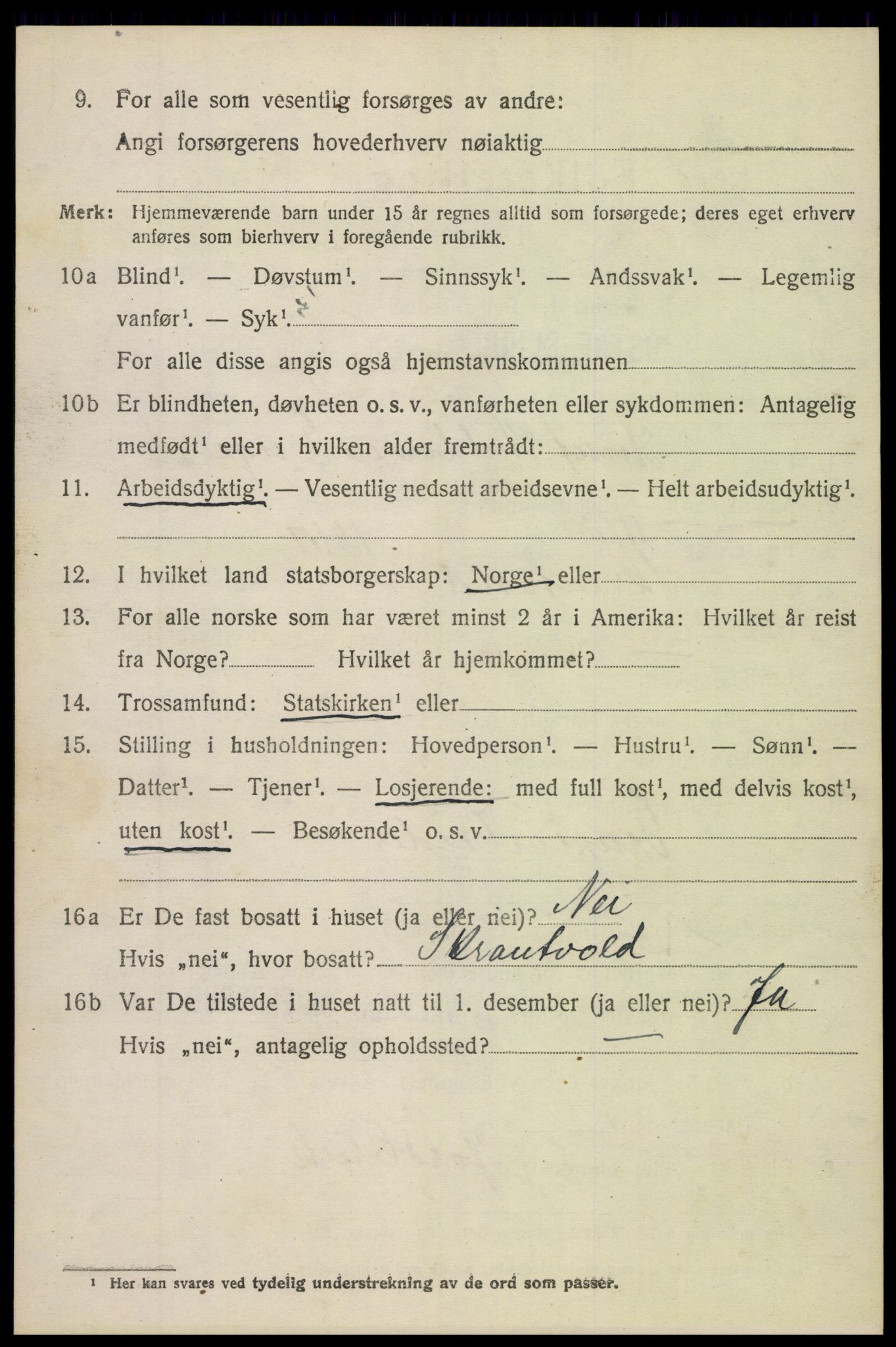 SAH, 1920 census for Øystre Slidre, 1920, p. 5338