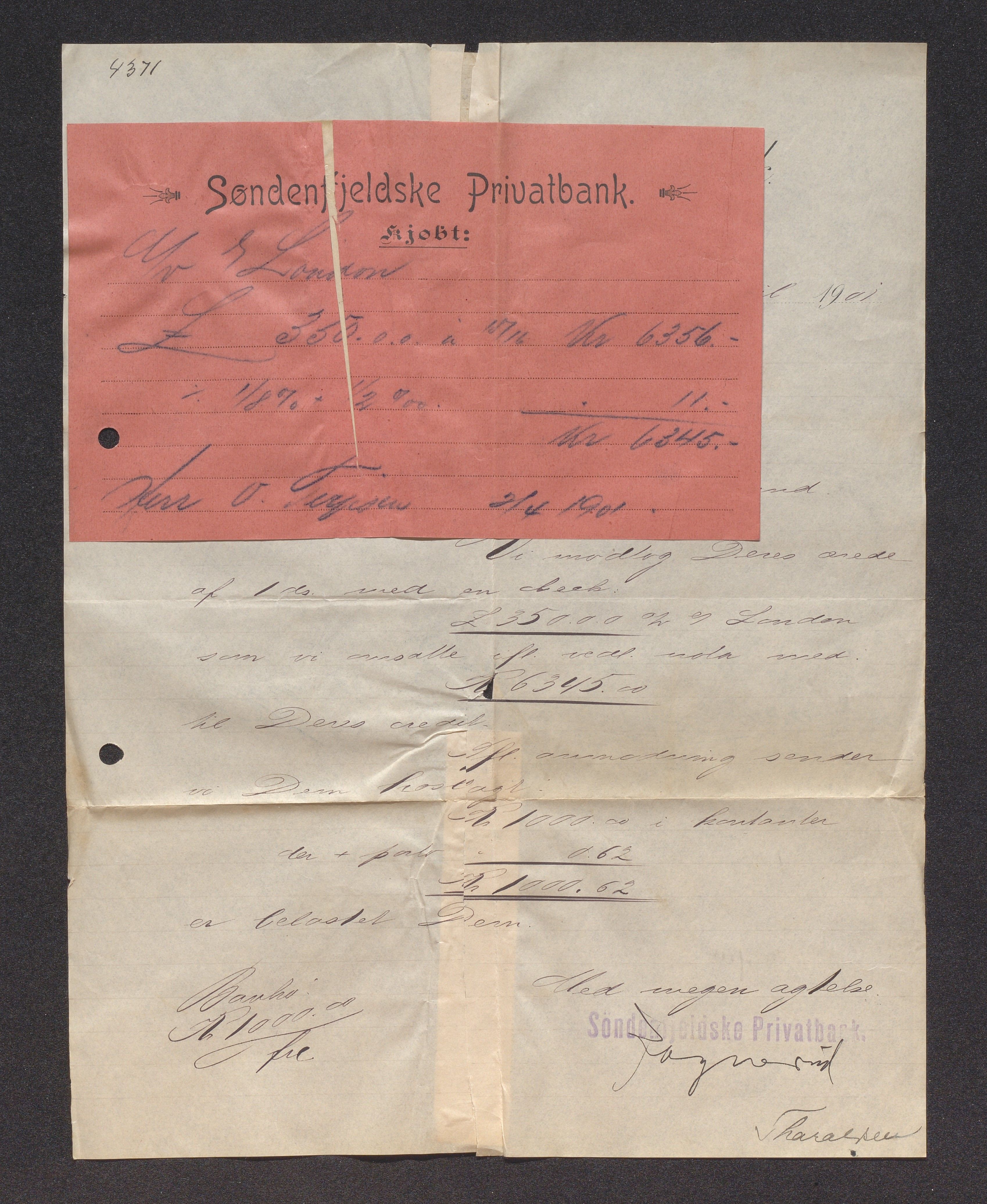 O. Terjesens rederi, AAKS/PA-2525/E/E01/L0009: Korrespondanse, 1901