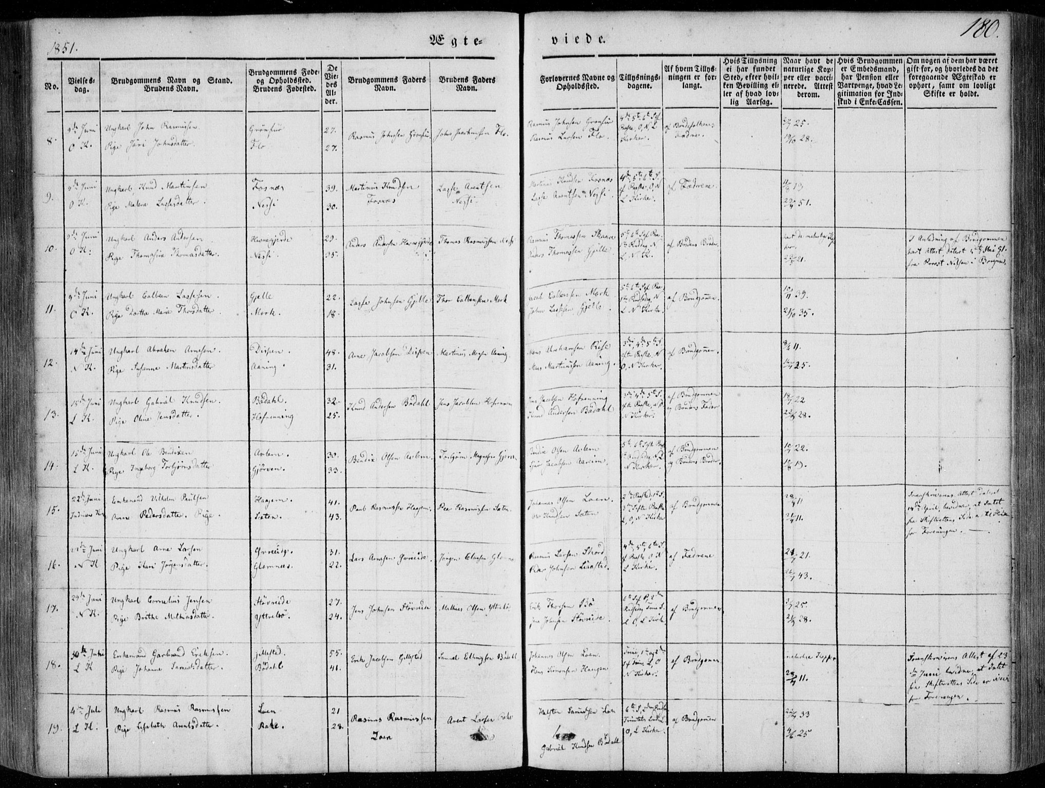 Stryn Sokneprestembete, AV/SAB-A-82501: Parish register (official) no. A 2, 1844-1861, p. 180