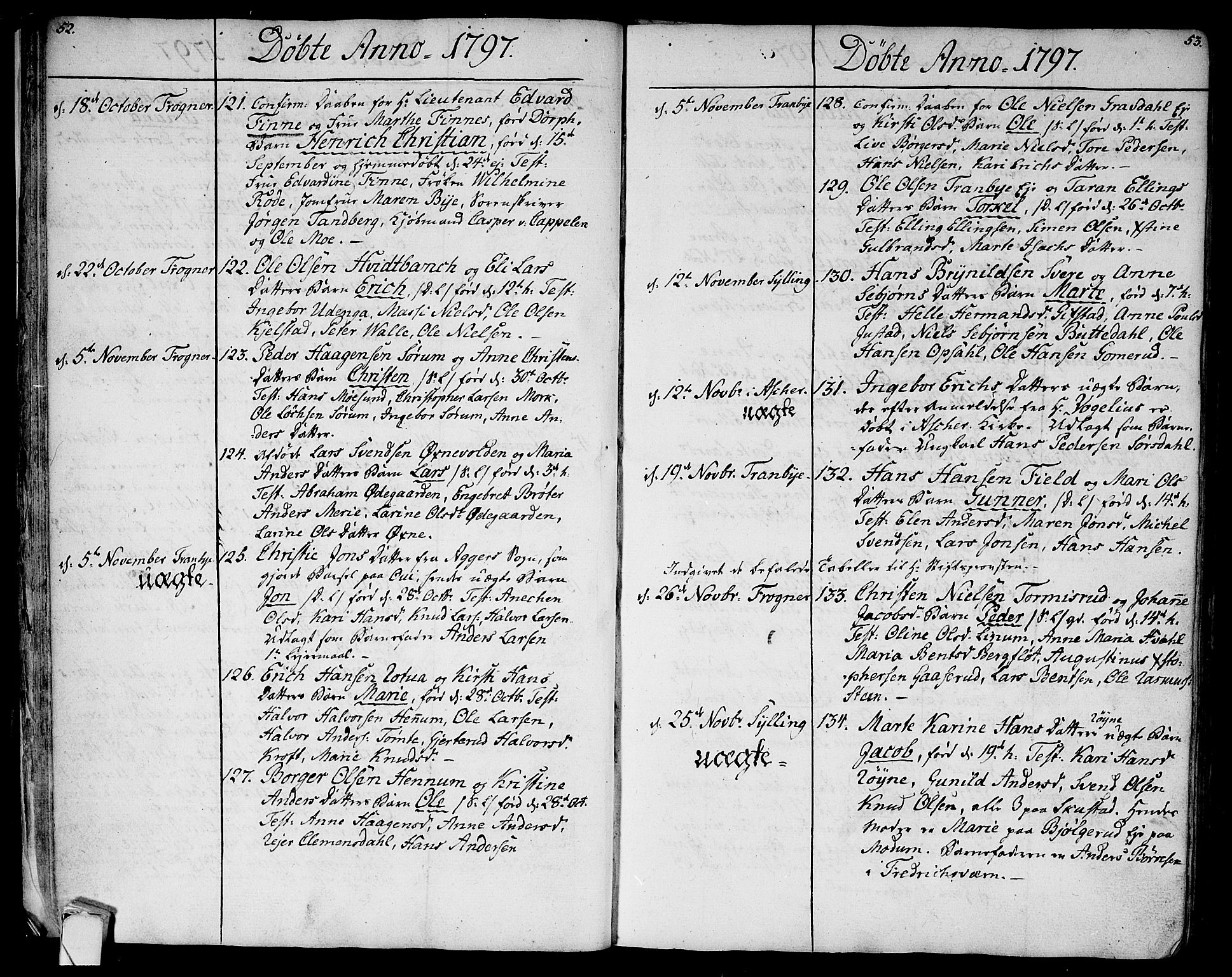 Lier kirkebøker, SAKO/A-230/F/Fa/L0007: Parish register (official) no. I 7, 1794-1813, p. 52-53