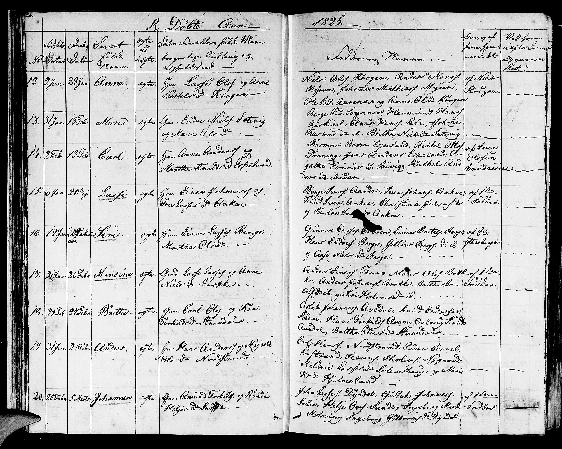 Lavik sokneprestembete, SAB/A-80901: Parish register (official) no. A 2I, 1821-1842, p. 26