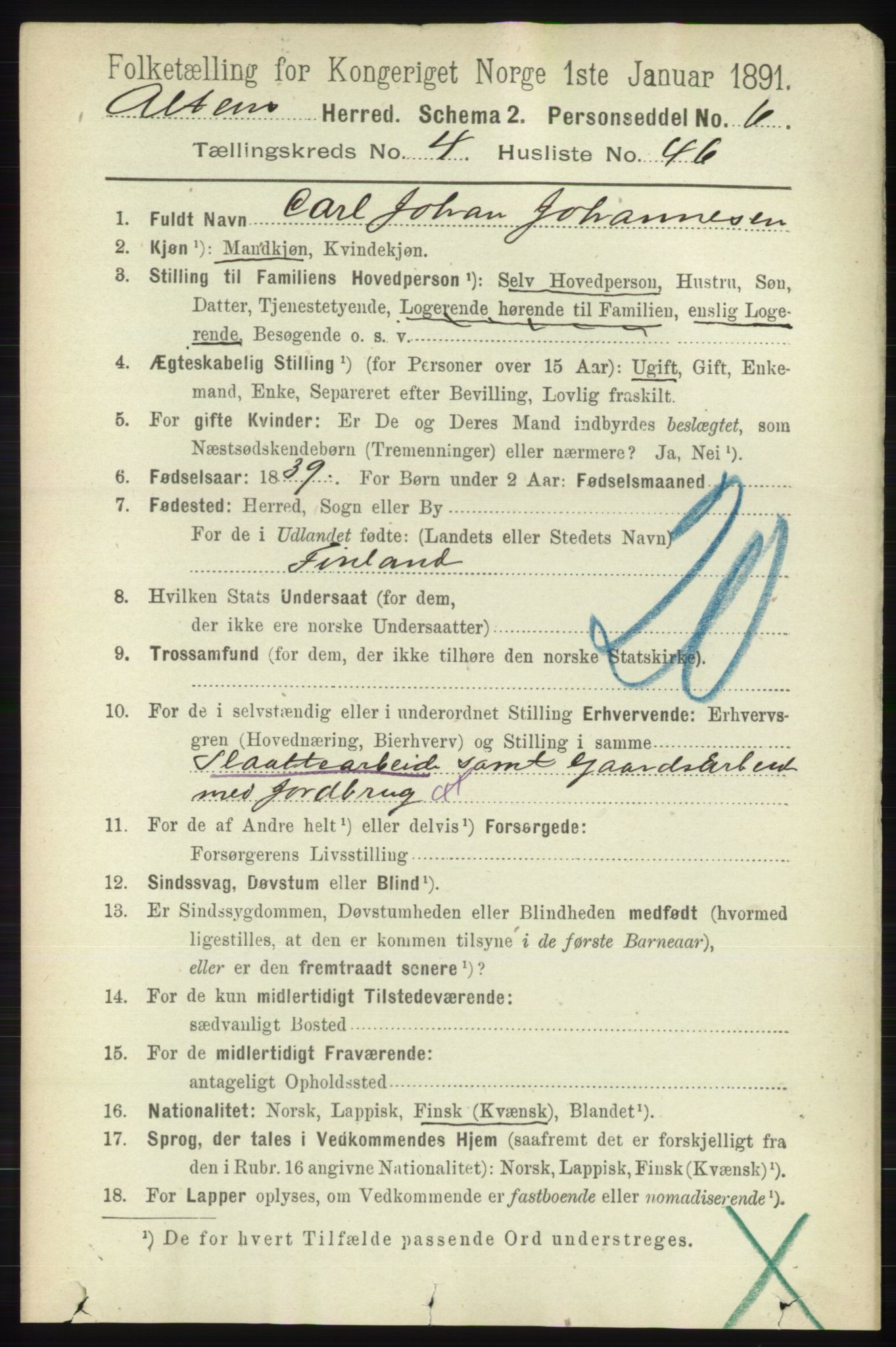 RA, 1891 census for 2012 Alta, 1891, p. 1593