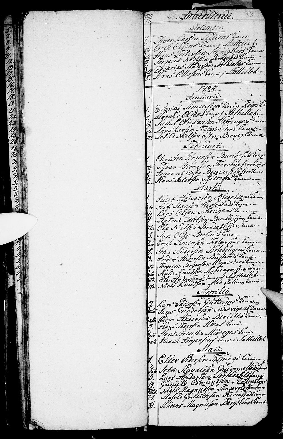 Bamble kirkebøker, AV/SAKO-A-253/G/Ga/L0002: Parish register (copy) no. I 2, 1794-1800