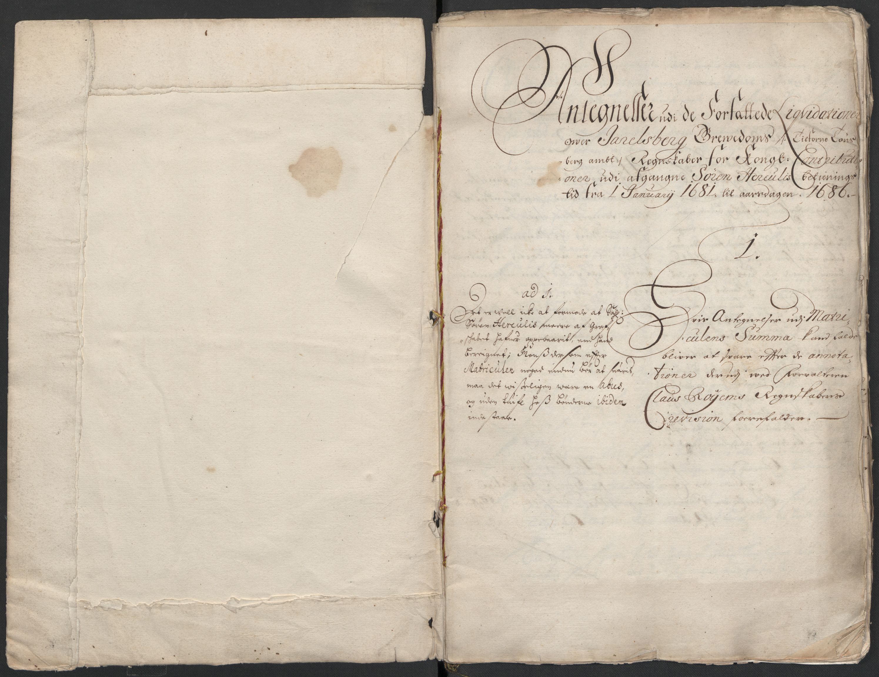 Rentekammeret inntil 1814, Reviderte regnskaper, Fogderegnskap, AV/RA-EA-4092/R32/L1856: Fogderegnskap Jarlsberg grevskap, 1685, p. 372