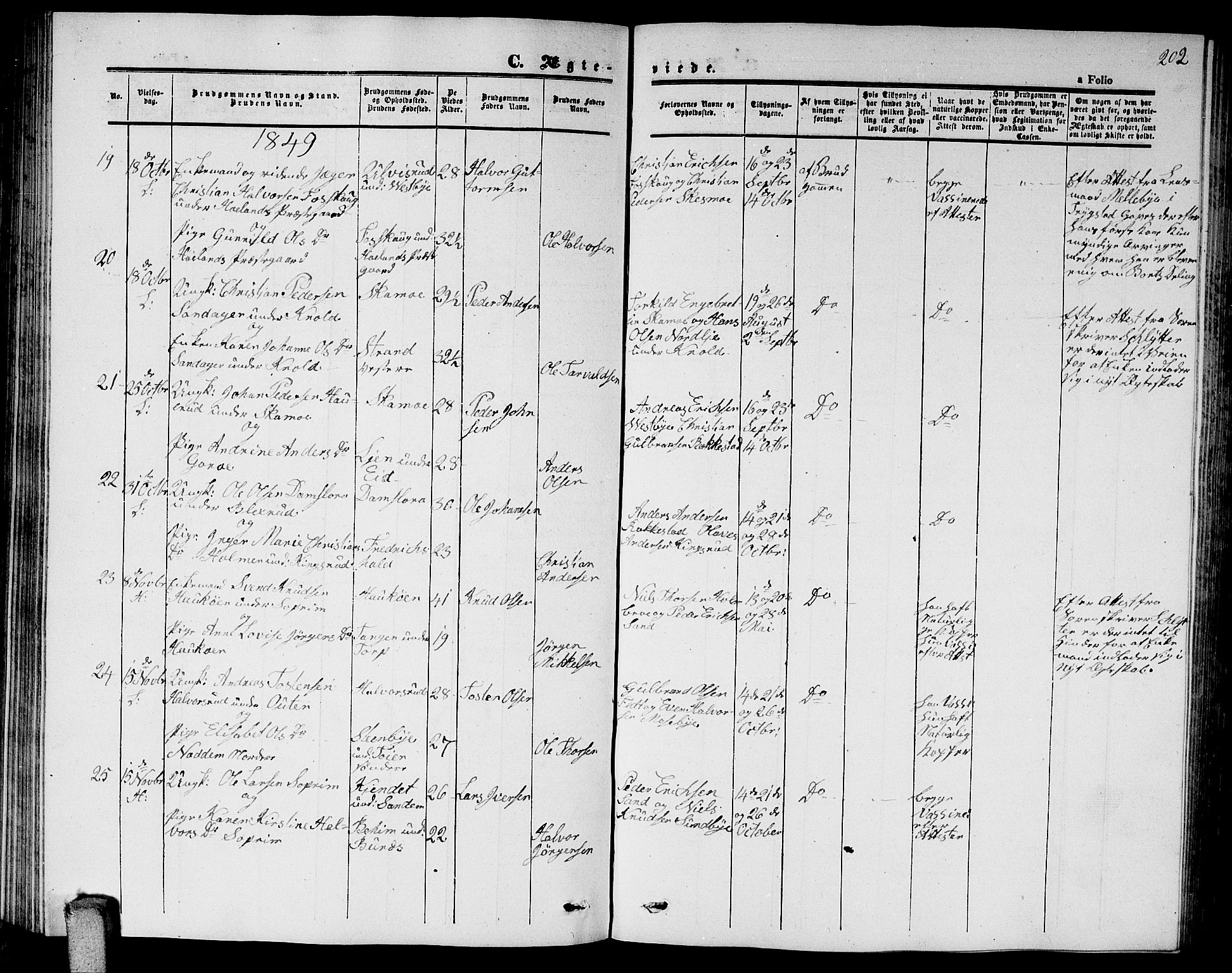 Høland prestekontor Kirkebøker, SAO/A-10346a/G/Ga/L0003: Parish register (copy) no. I 3, 1846-1853, p. 202