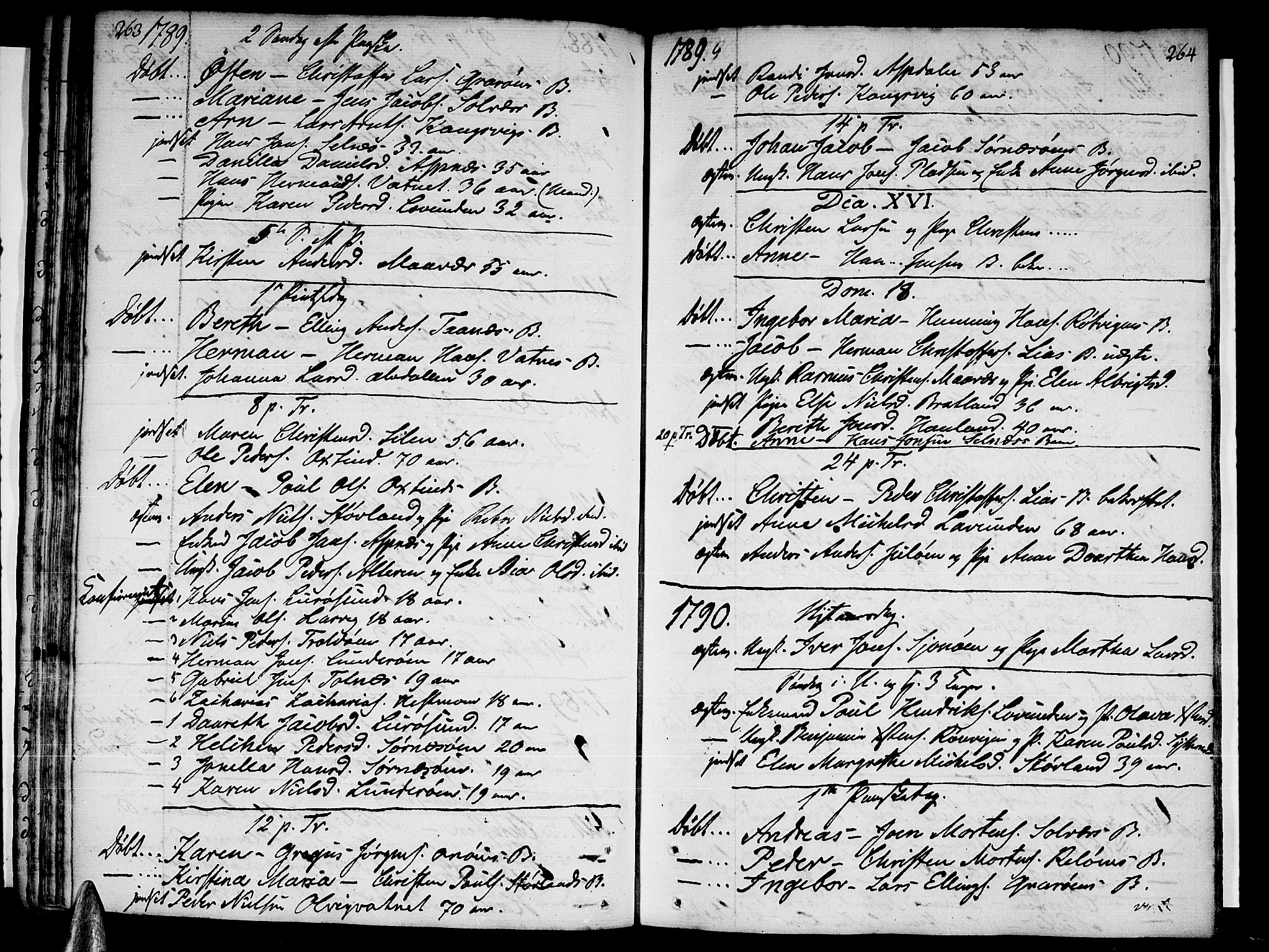 Ministerialprotokoller, klokkerbøker og fødselsregistre - Nordland, SAT/A-1459/839/L0563: Parish register (official) no. 839A01 /1, 1767-1824, p. 263-264